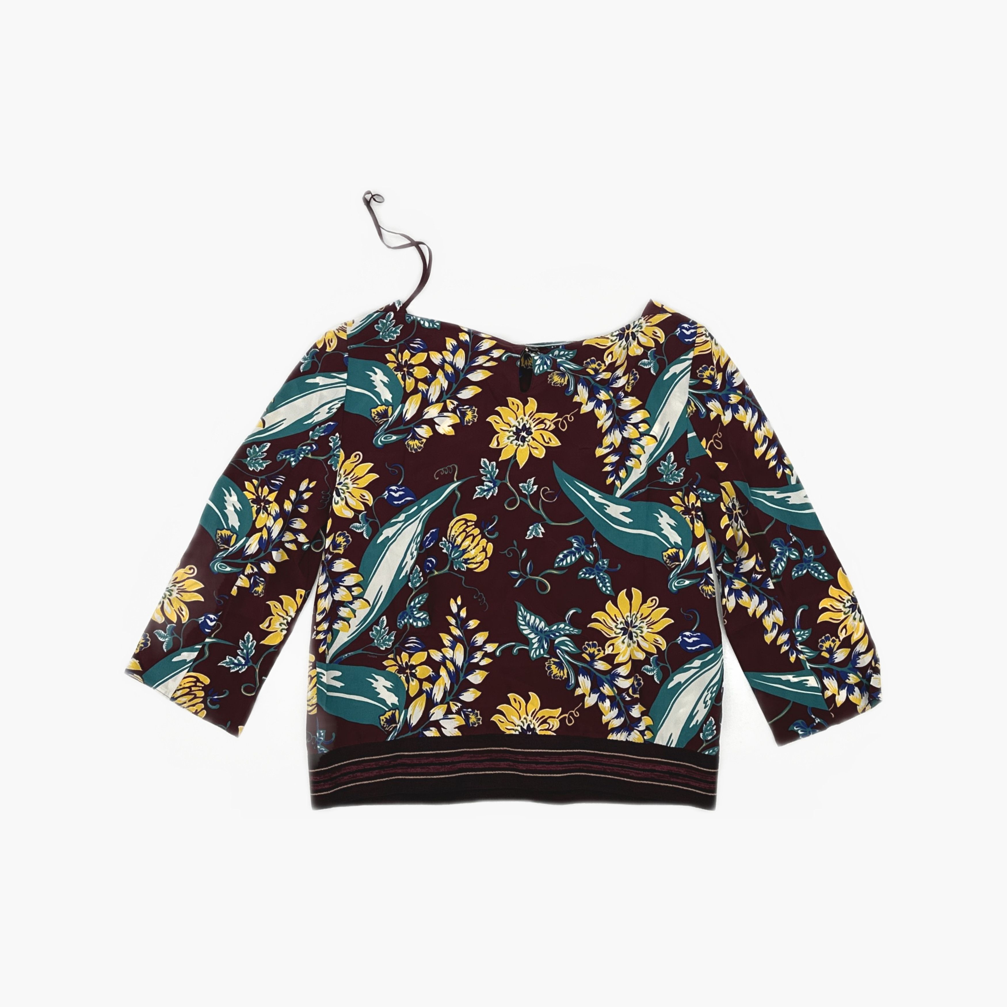 Prada Prada Floral Print Blouse Size 38 Size XS / US 0-2 / IT 36-38 - 2 Thumbnail