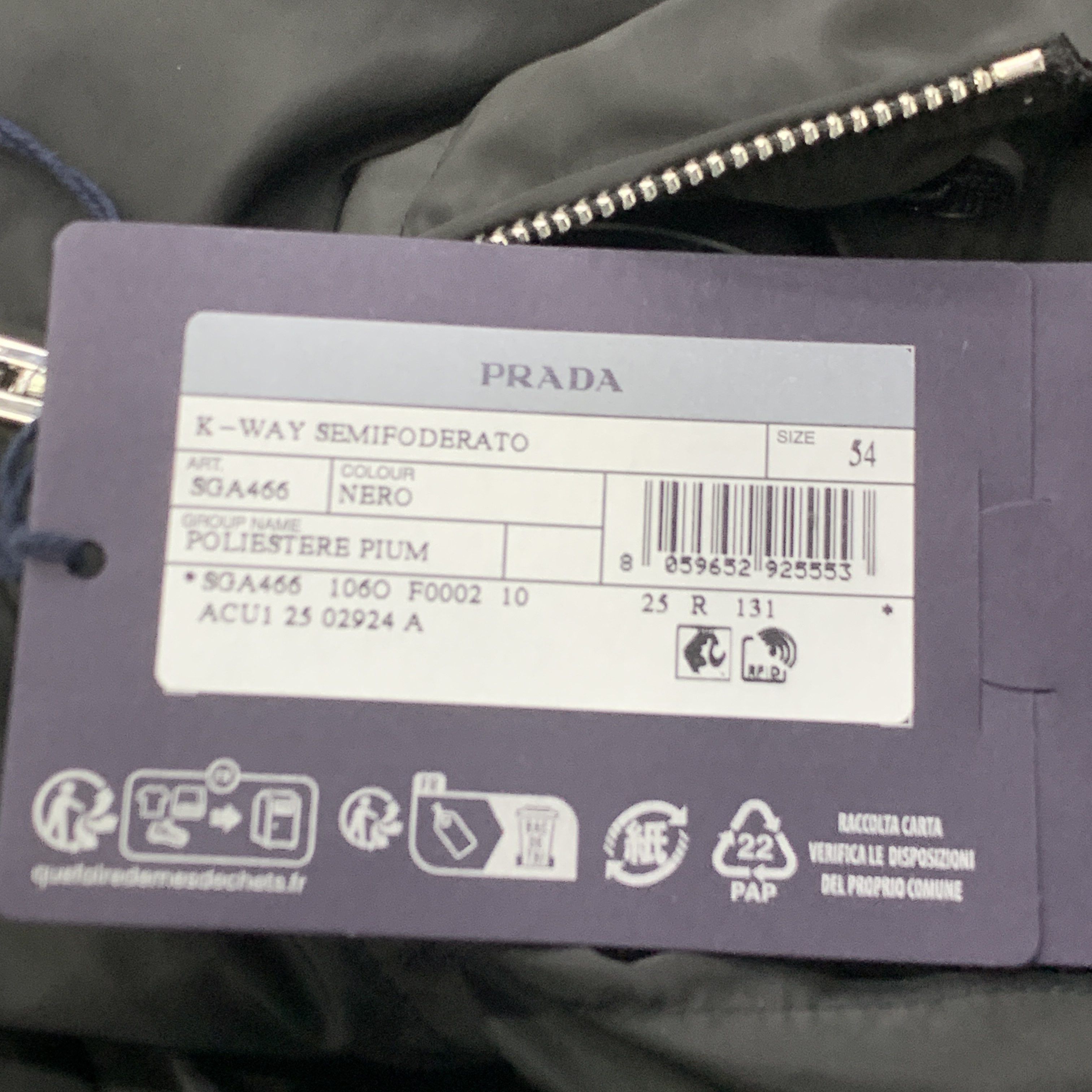 Prada Prada Logo Plaque Light Jacket Size L Size US L / EU 52-54 / 3 - 4 Thumbnail