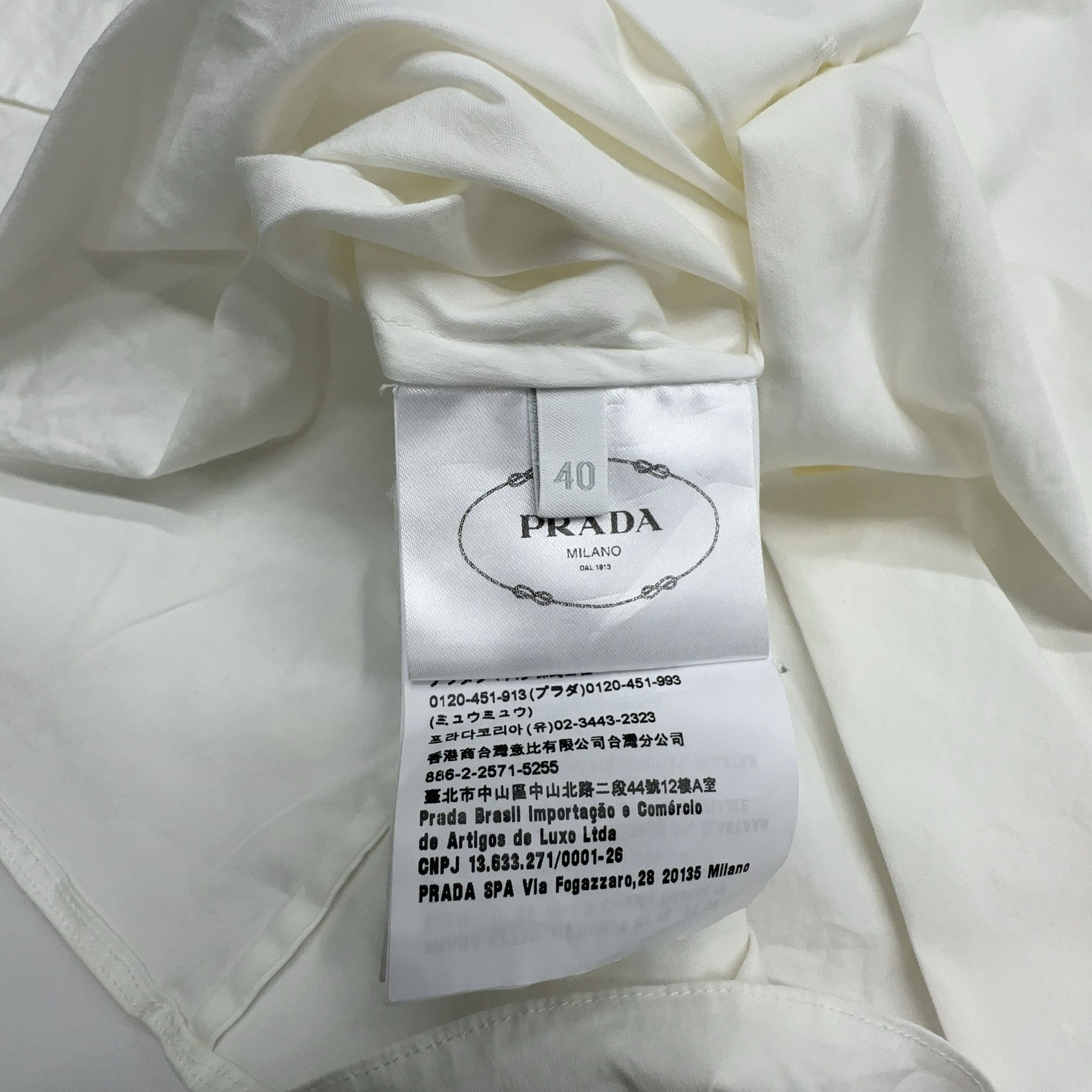 Prada Prada White Button Up Shirt Size M Size US XXS / EU 40 - 3 Thumbnail