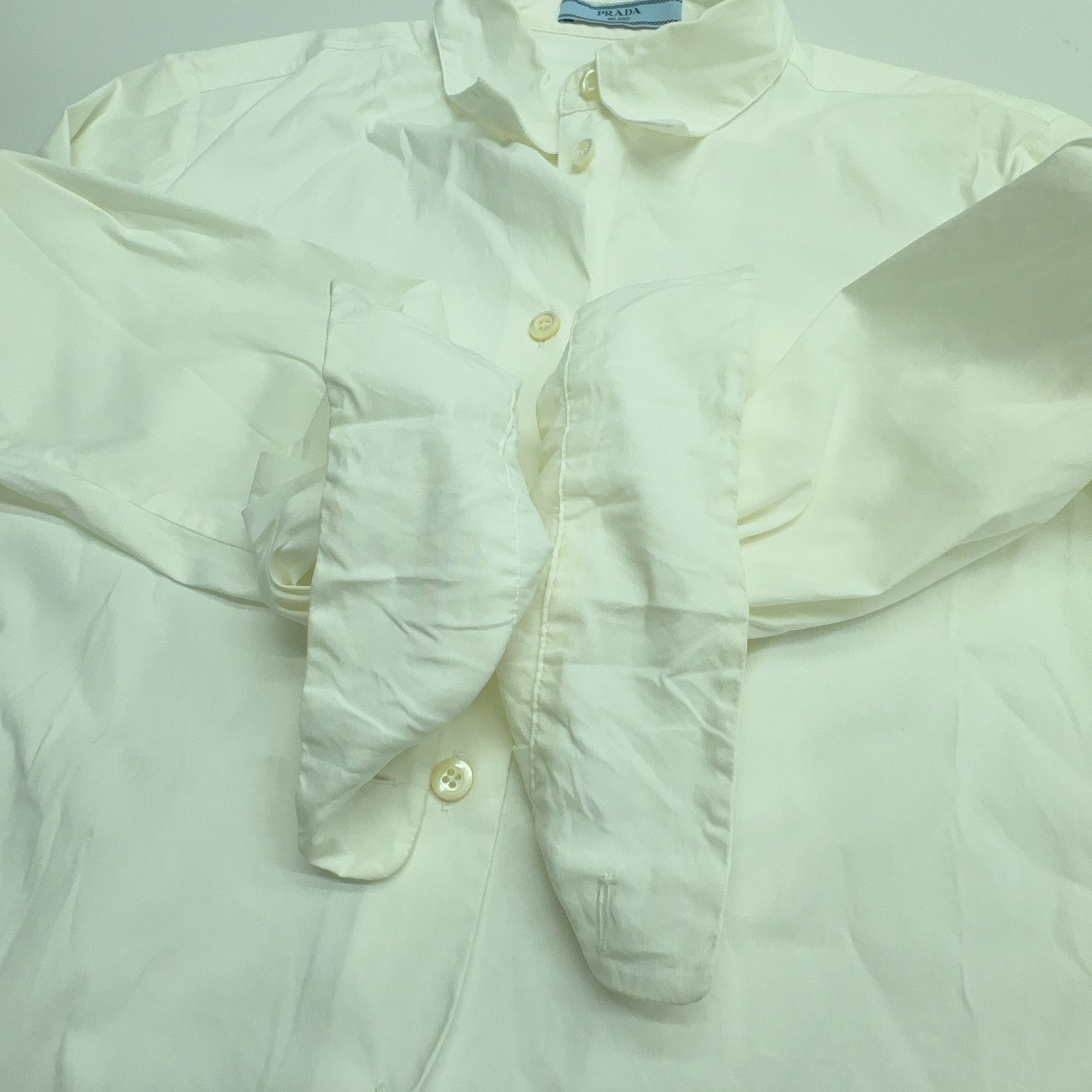 Prada Prada White Button Up Shirt Size M Size US XXS / EU 40 - 10 Thumbnail
