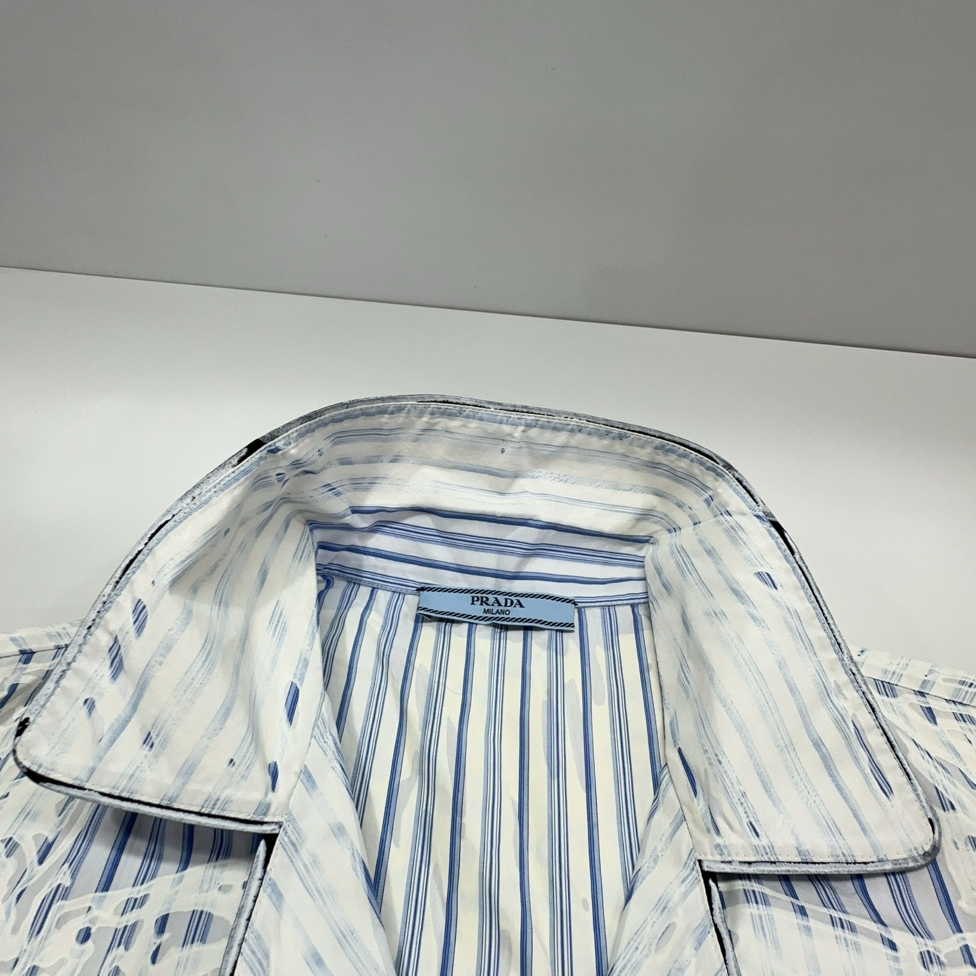 Prada Prada Striped Print Shirt Size S Size US S / EU 44-46 / 1 - 7 Thumbnail