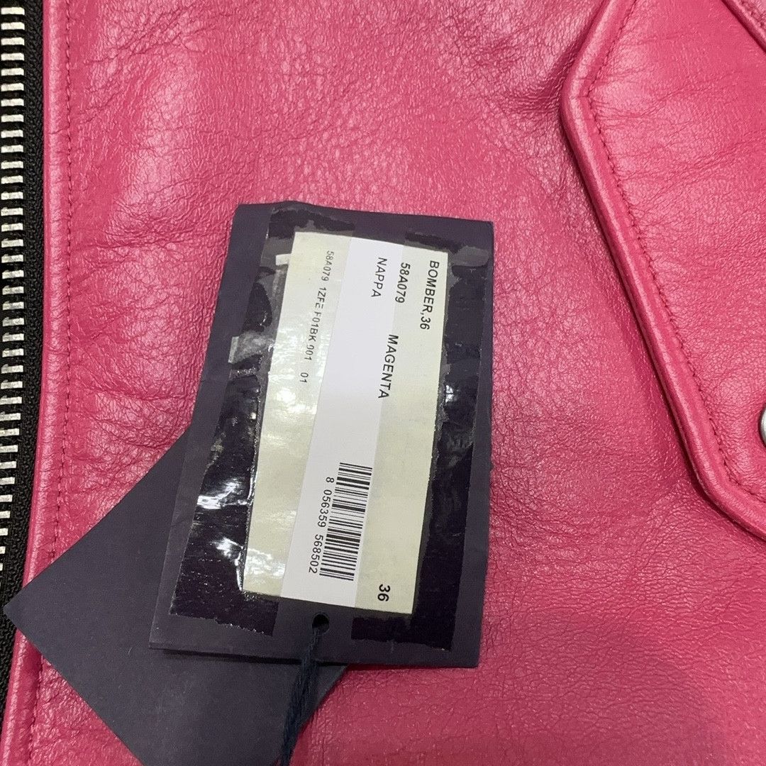 Prada Prada Pink Nappa Leather Bomber Jacket Size 36 Size XS / US 0-2 / IT 36-38 - 4 Thumbnail