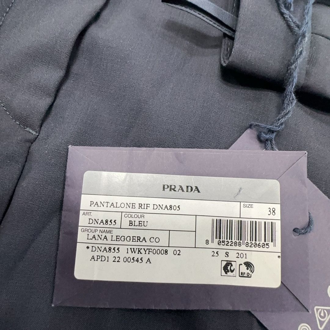 Prada Prada Blue Wool Pants Size 38 Size 26" / US 2 / IT 38 - 3 Thumbnail