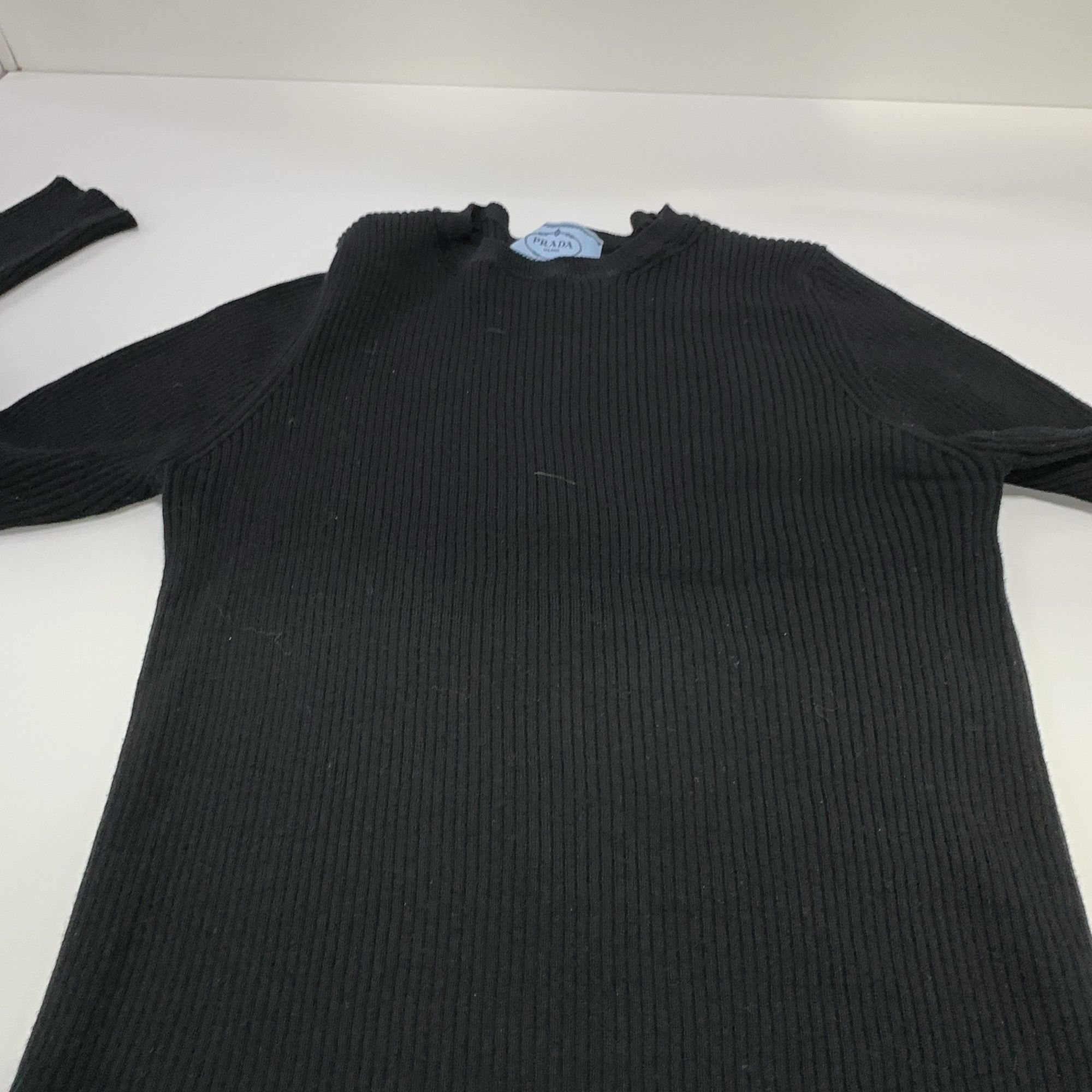 Prada Prada Black Ribbed Knit Sweater Size 38 Size XS / US 0-2 / IT 36-38 - 10 Thumbnail