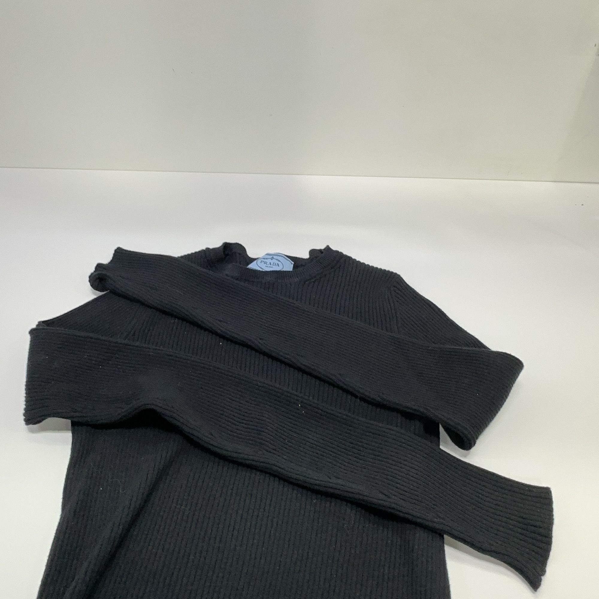 Prada Prada Black Ribbed Knit Sweater Size 38 Size XS / US 0-2 / IT 36-38 - 8 Thumbnail