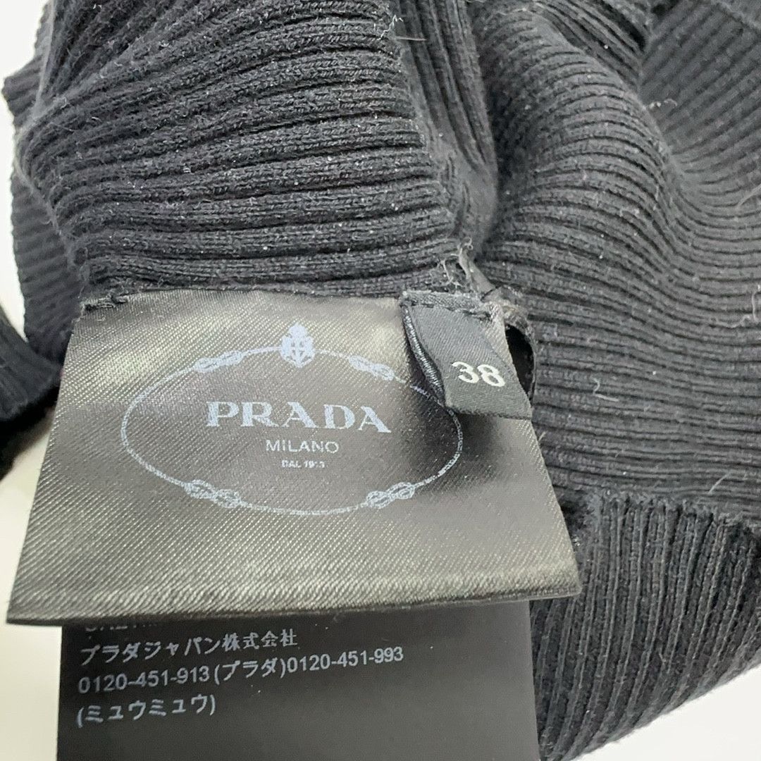 Prada Prada Black Ribbed Knit Sweater Size 38 Size XS / US 0-2 / IT 36-38 - 4 Thumbnail