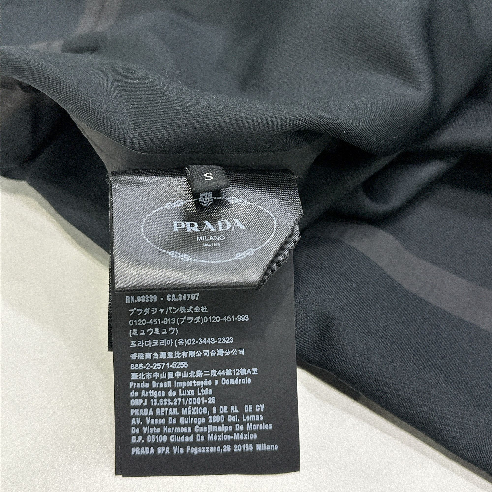 Prada Prada Logo Stripe Zip-Up Hoodie Black Size S Size S / US 4 / IT 40 - 5 Thumbnail
