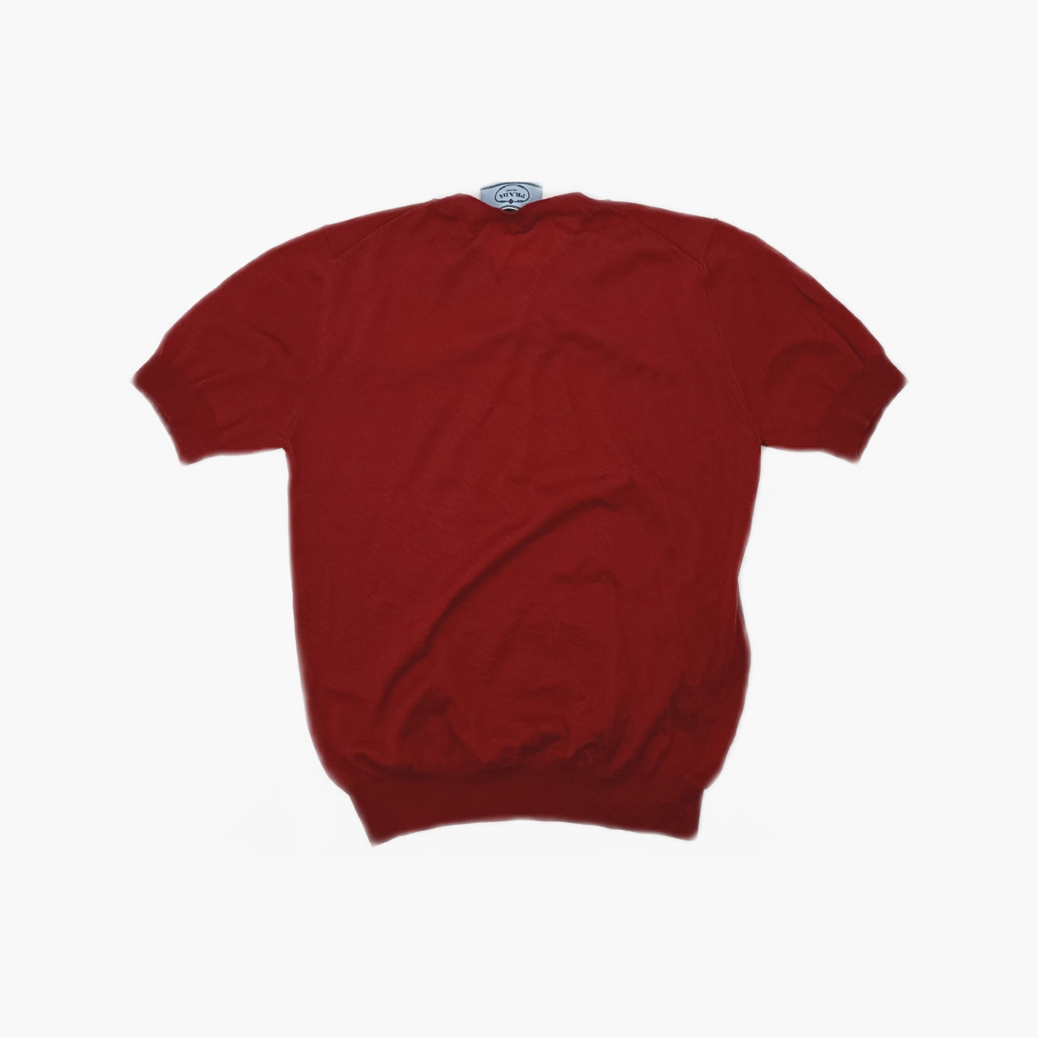 Prada Prada Red Knit Short Sleeve Top Size 38 Size XS / US 0-2 / IT 36-38 - 2 Thumbnail