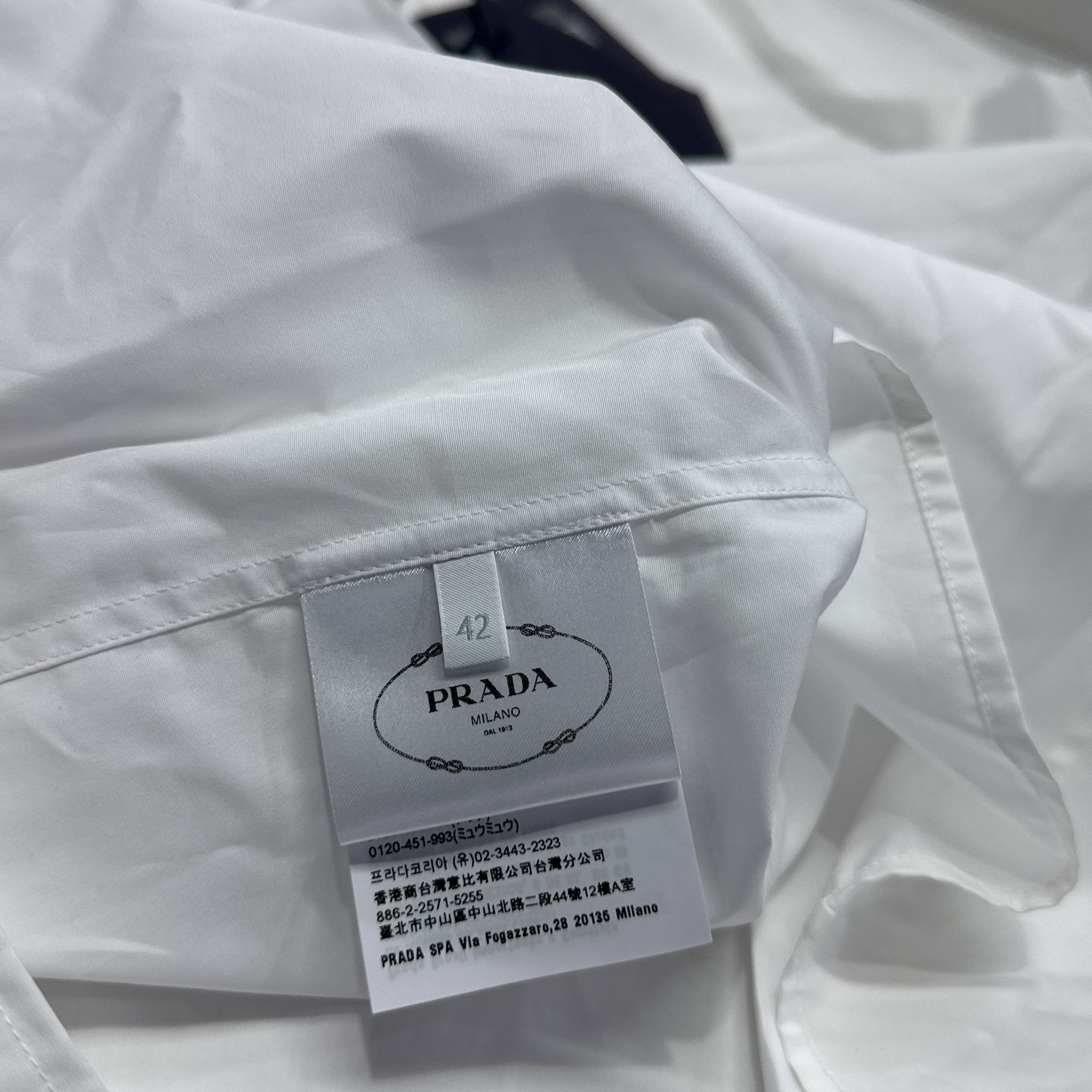 Prada PRADA Poplin Formal Shirt Size L Size US XS / EU 42 / 0 - 5 Thumbnail