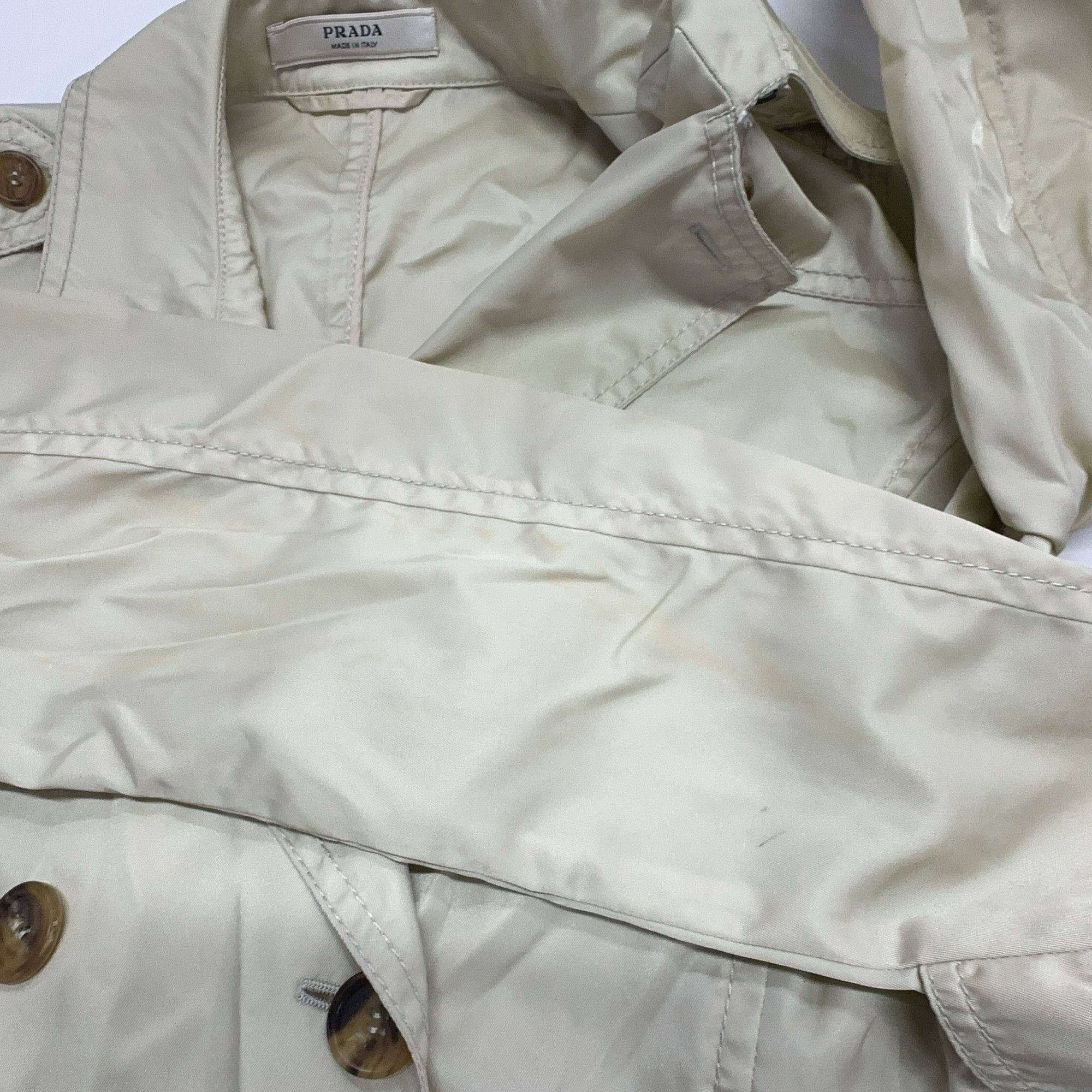 Prada Prada Nylon Trench Coat Beige Size 38 Size XS / US 0-2 / IT 36-38 - 17 Thumbnail