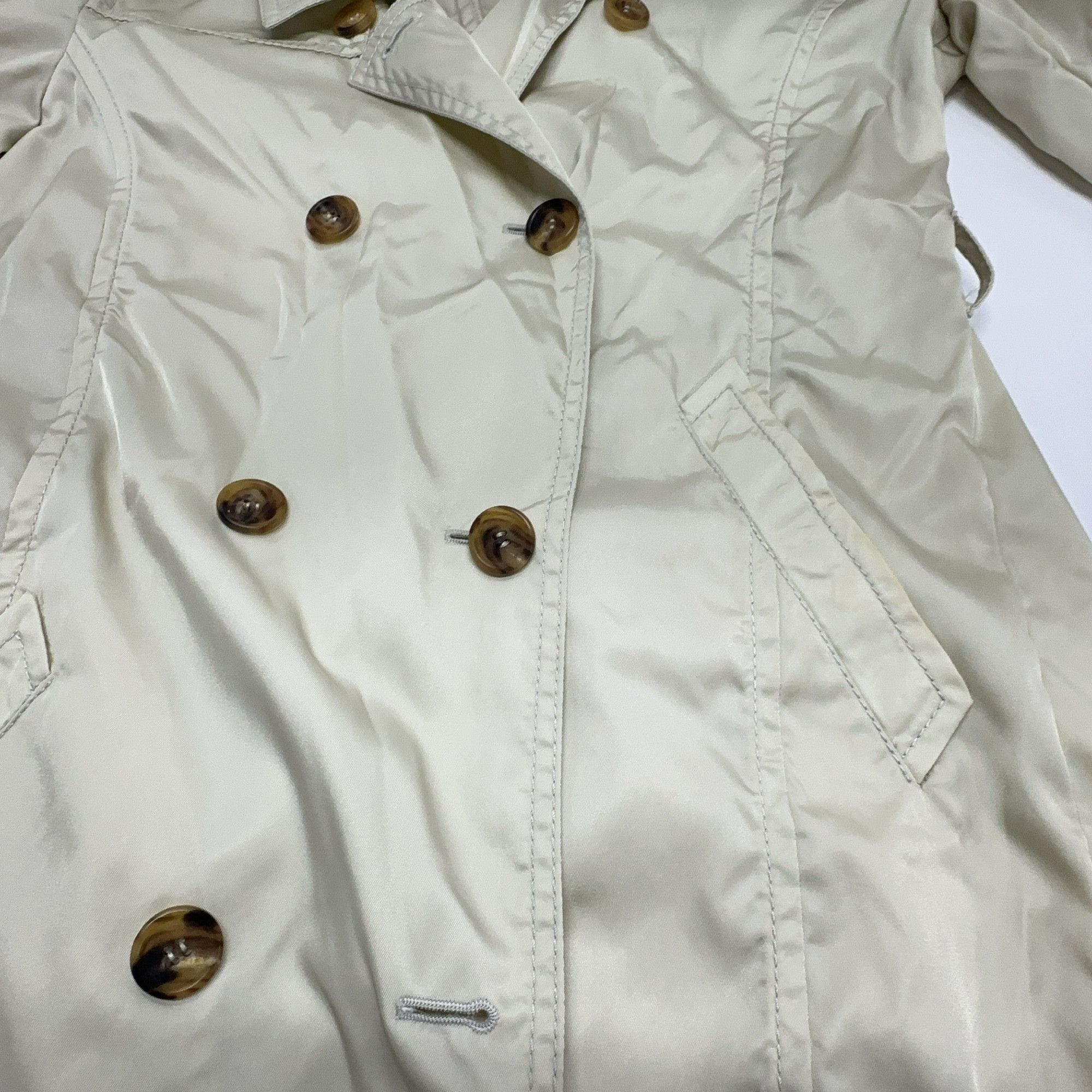 Prada Prada Nylon Trench Coat Beige Size 38 Size XS / US 0-2 / IT 36-38 - 8 Thumbnail