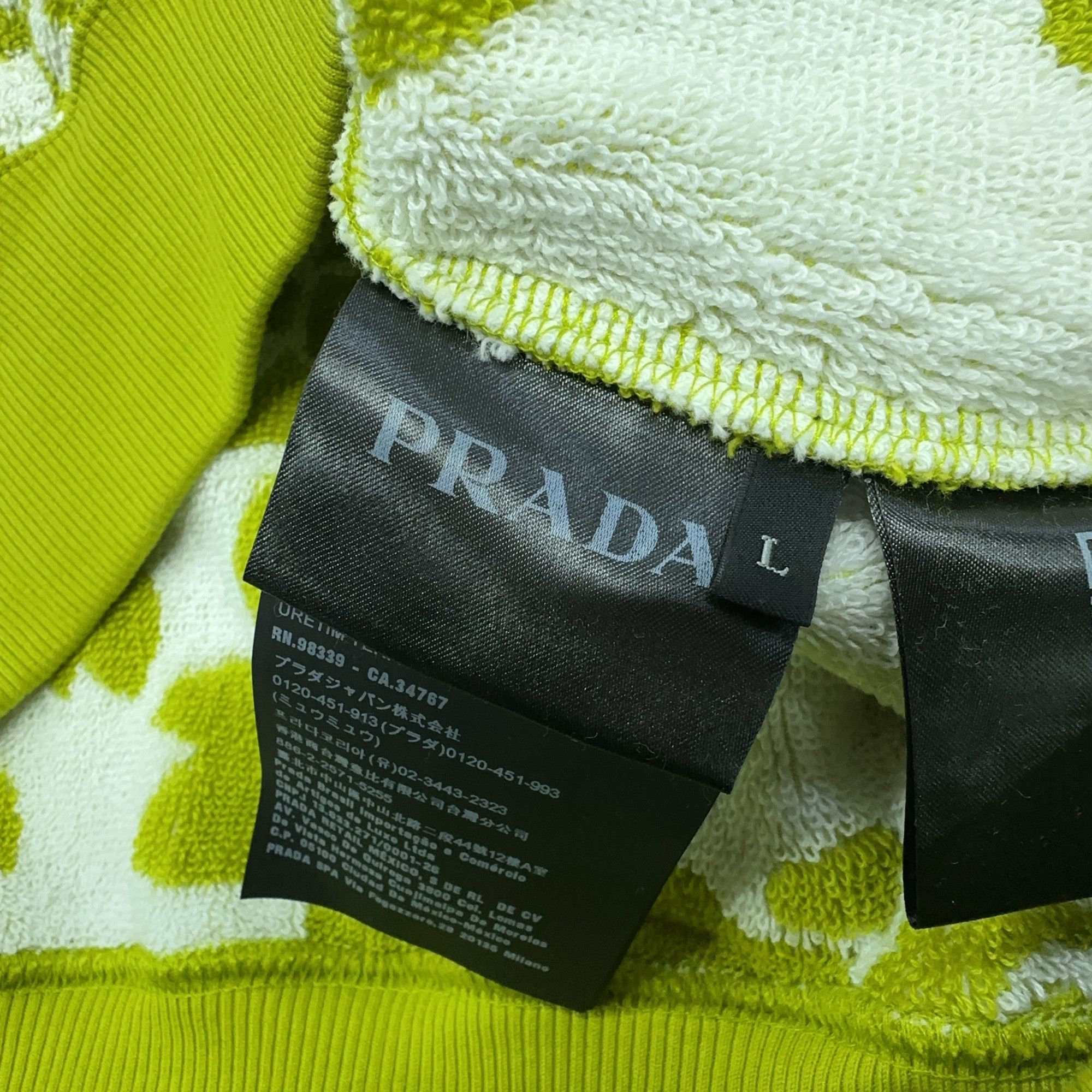 Prada Prada Floral Terry Hoodie Size L Size US L / EU 52-54 / 3 - 5 Thumbnail