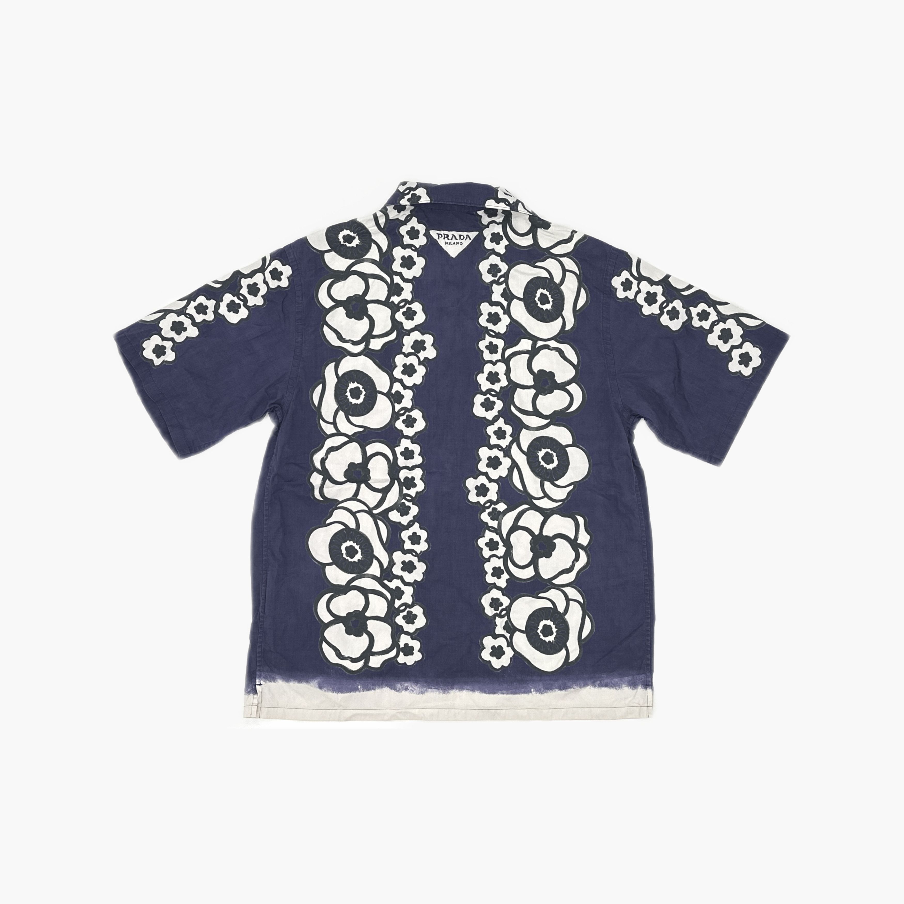 Prada Prada Floral Print Short Sleeve Shirt Size S Size US S / EU 44-46 / 1 - 2 Thumbnail