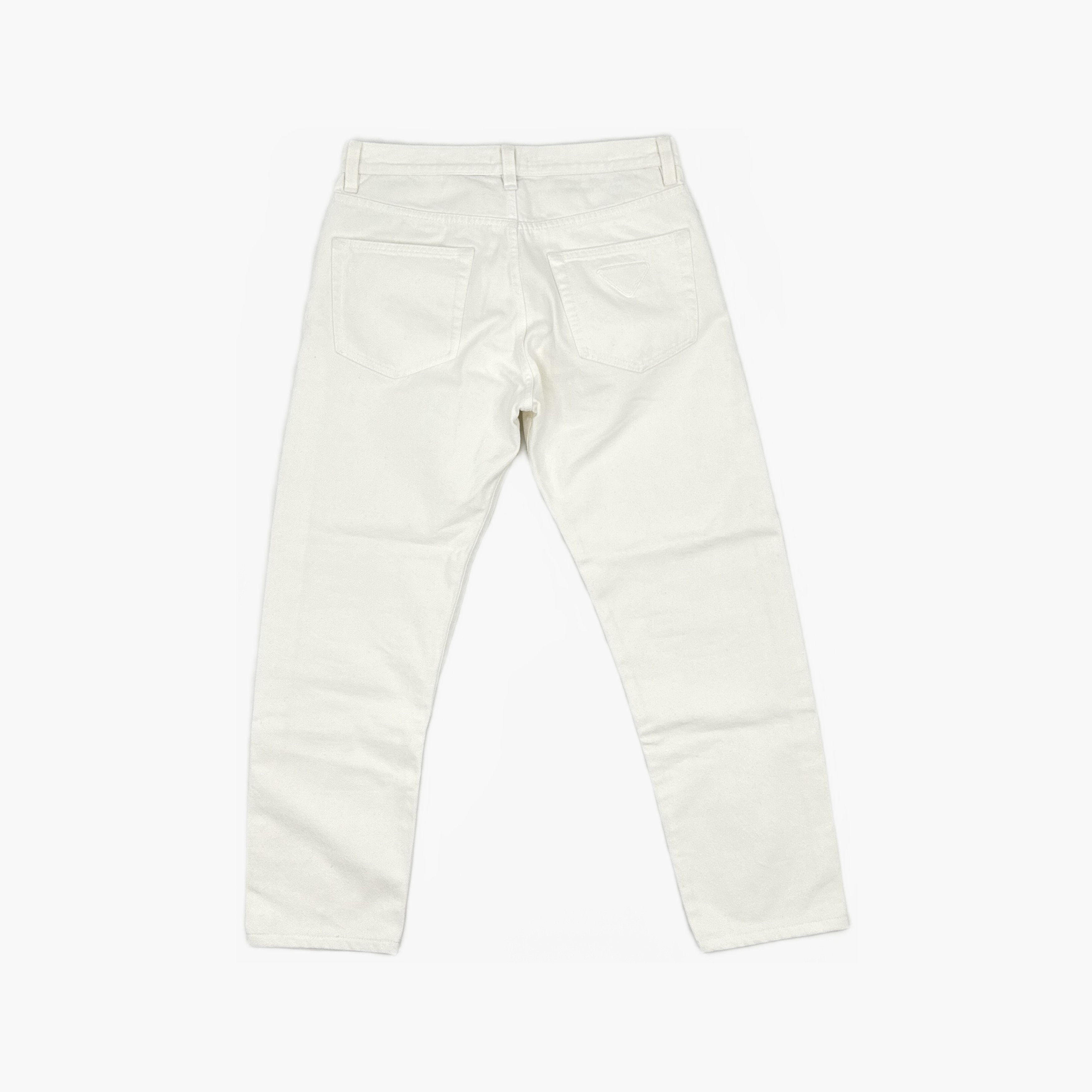 Prada Prada White Denim Jeans Size 31 Size US 31 - 2 Thumbnail