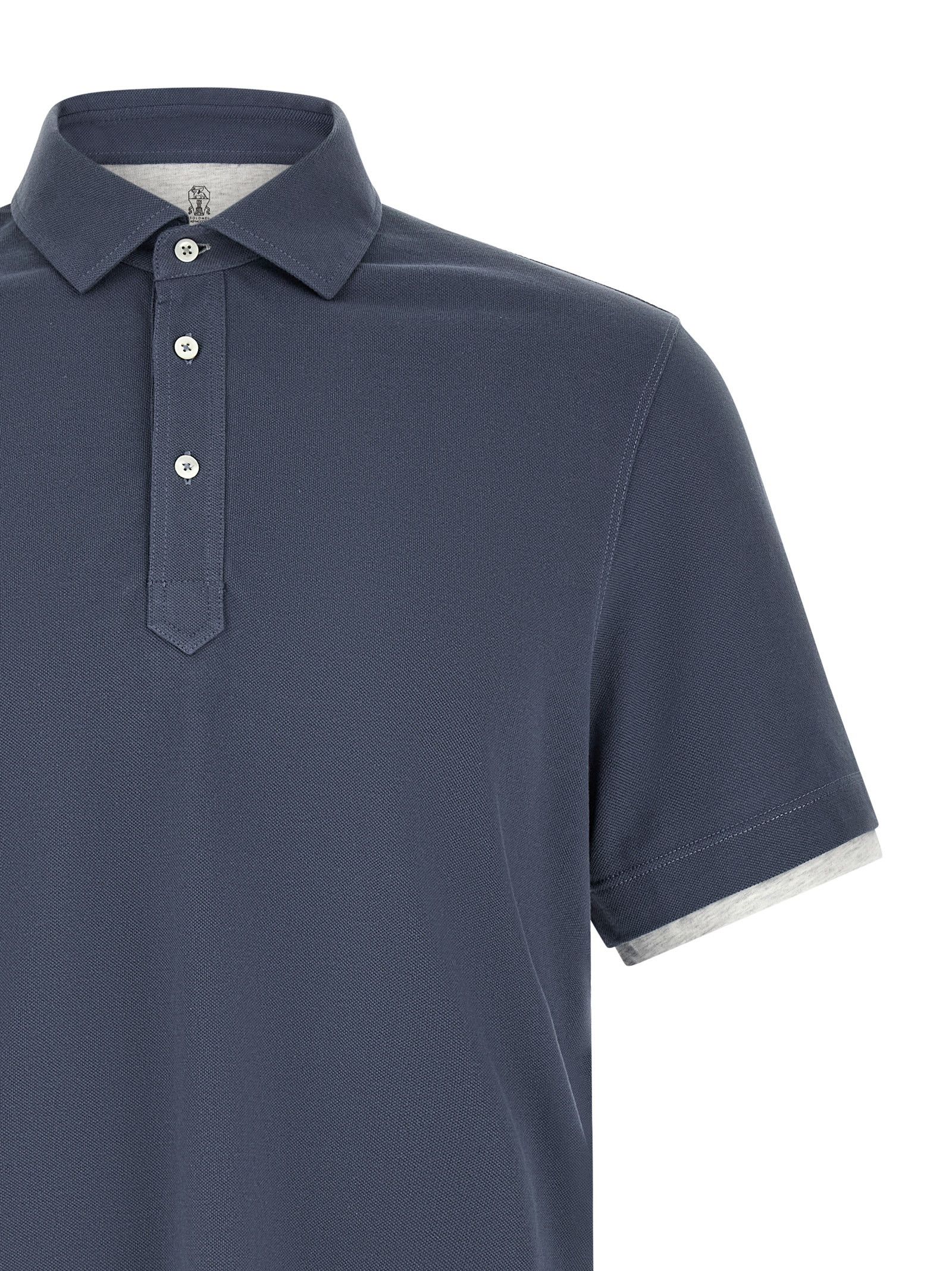 Brunello Cucinelli Double Layer Polo Shirt Size US S / EU 44-46 / 1 - 3 Thumbnail