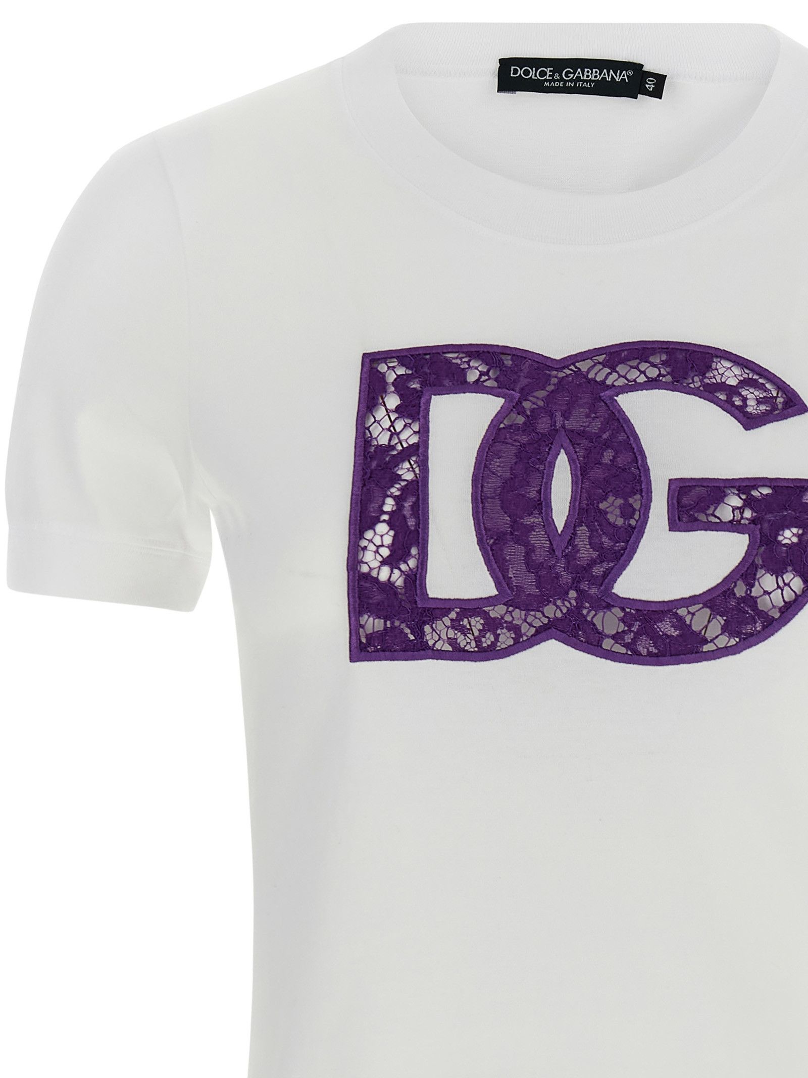 Dolce & Gabbana Lace T-Shirt Size M / US 6-8 / IT 42-44 - 3 Thumbnail