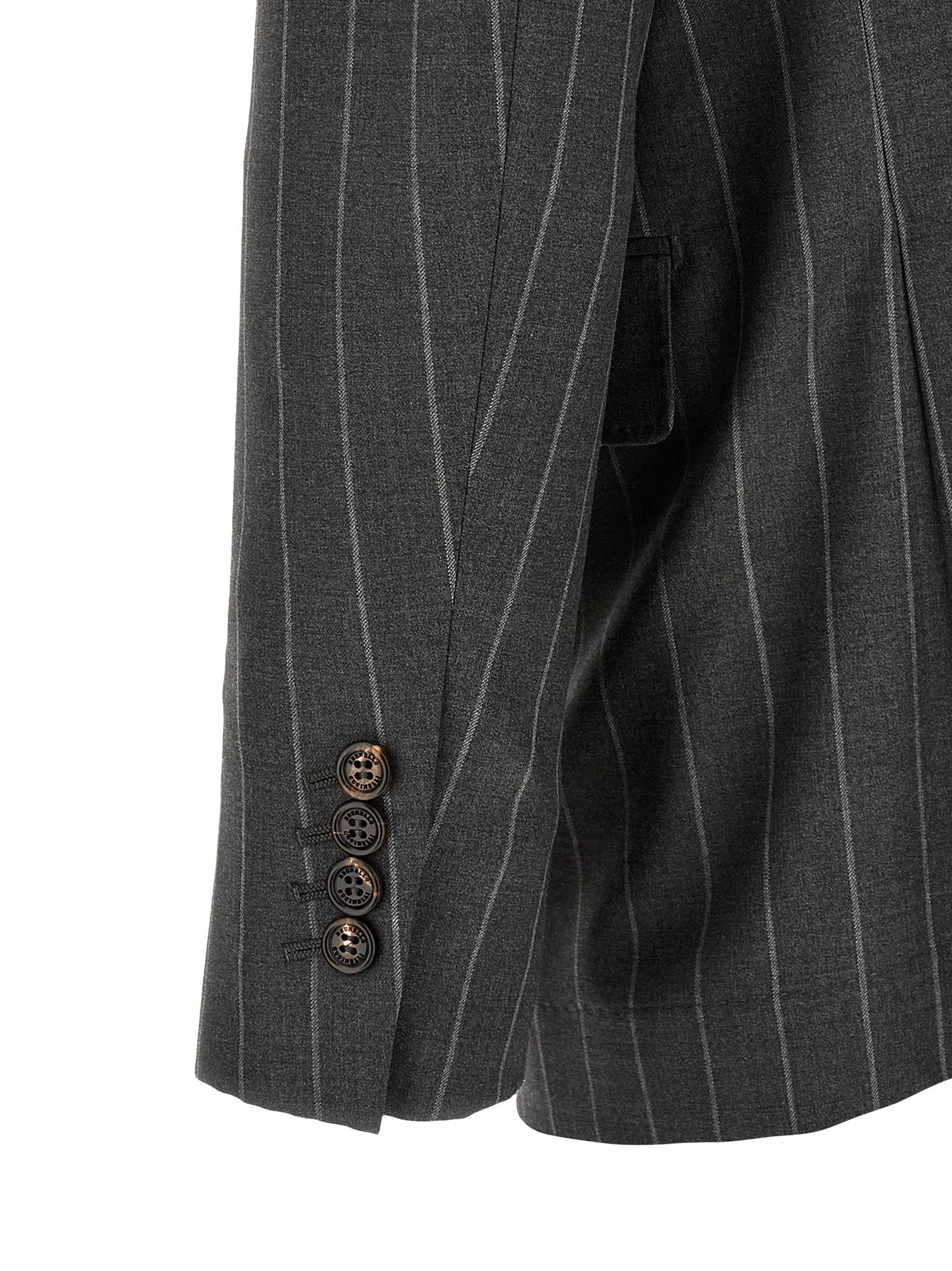 Brunello Cucinelli Pinstripe Blazer Size 48R - 4 Thumbnail