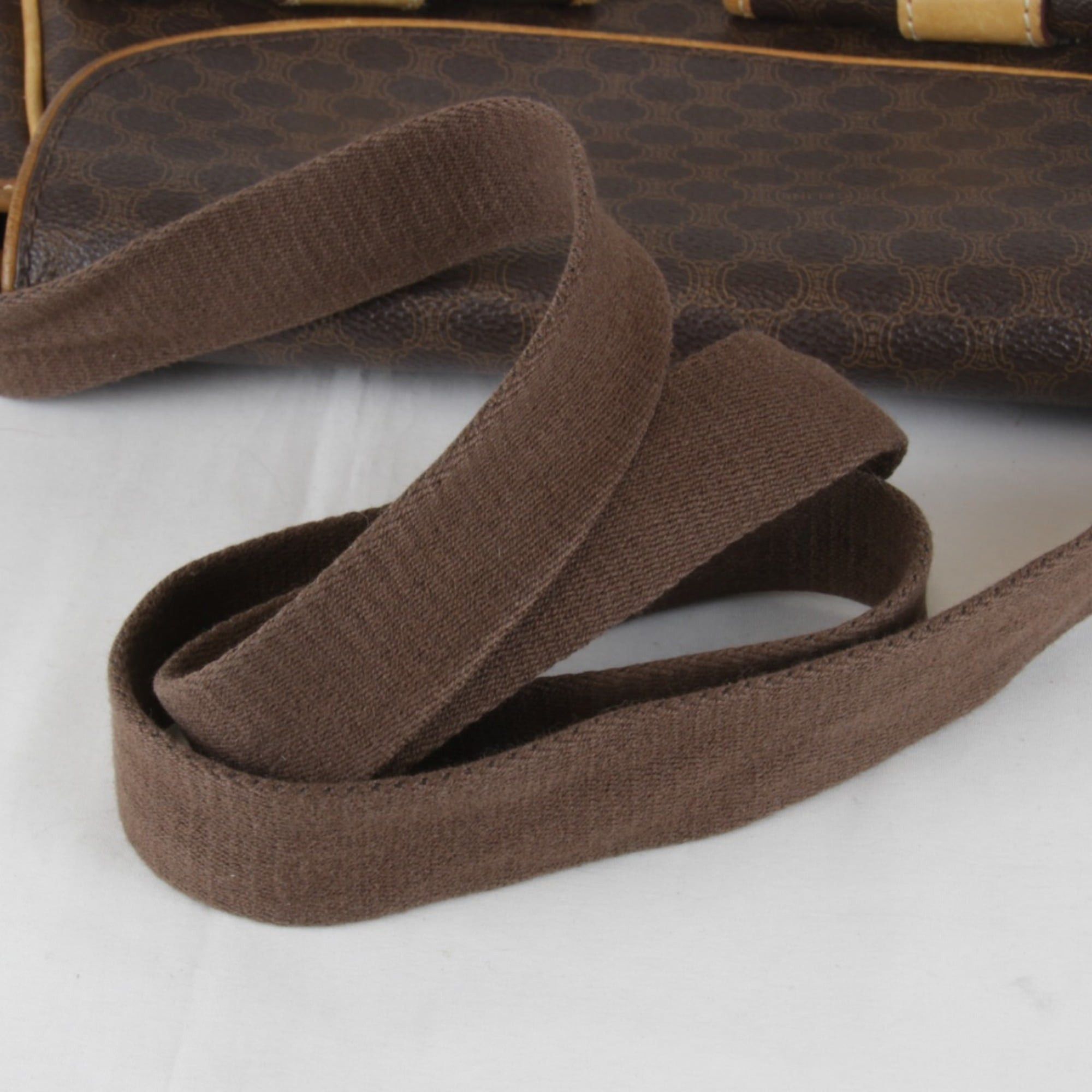 Celine CELINE Macadam pattern pocket shoulder bag, leather, brown, women's. Size ONE SIZE - 13 Thumbnail