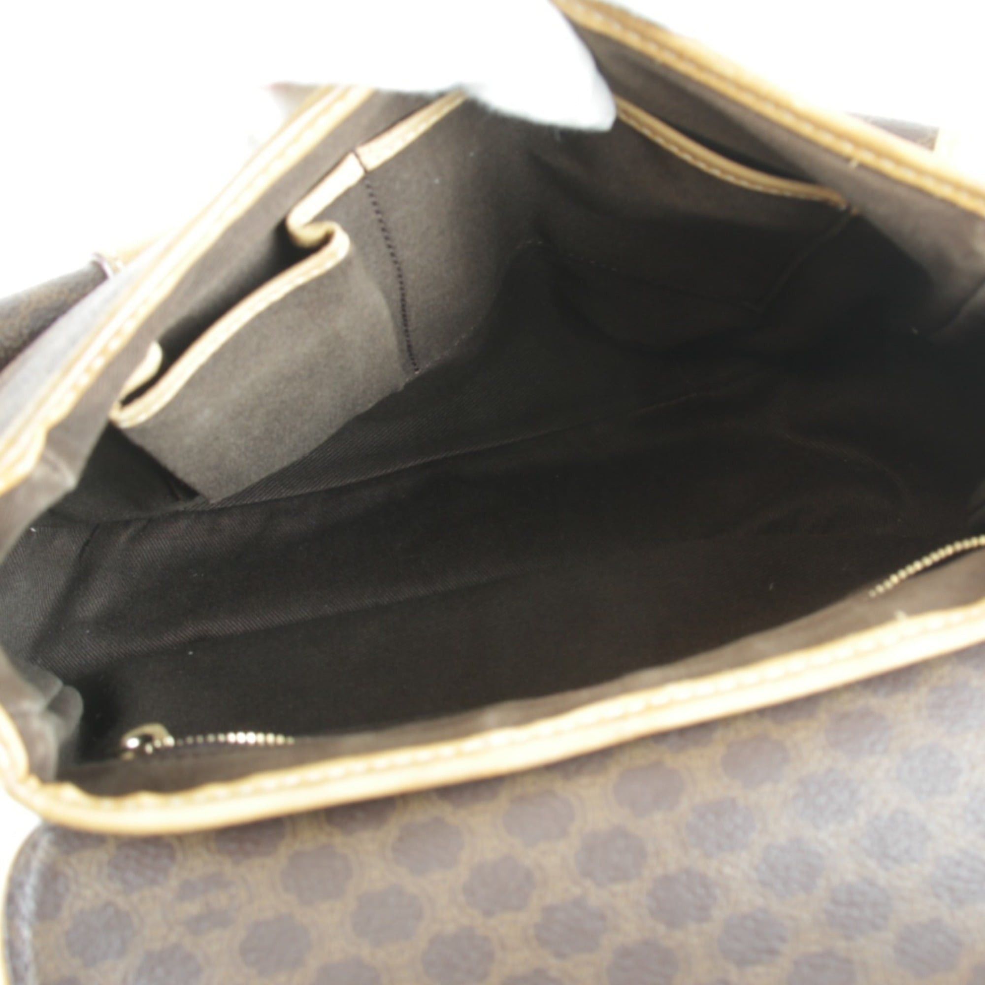 Celine CELINE Macadam pattern pocket shoulder bag, leather, brown, women's. Size ONE SIZE - 7 Thumbnail