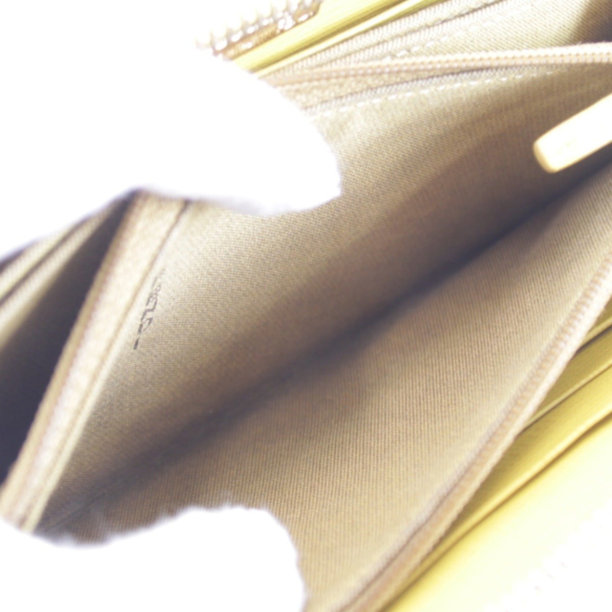 Fendi FENDI Zucca Round Long Wallet, Leather, Yellow x Brown, Women's Size ONE SIZE - 8 Thumbnail