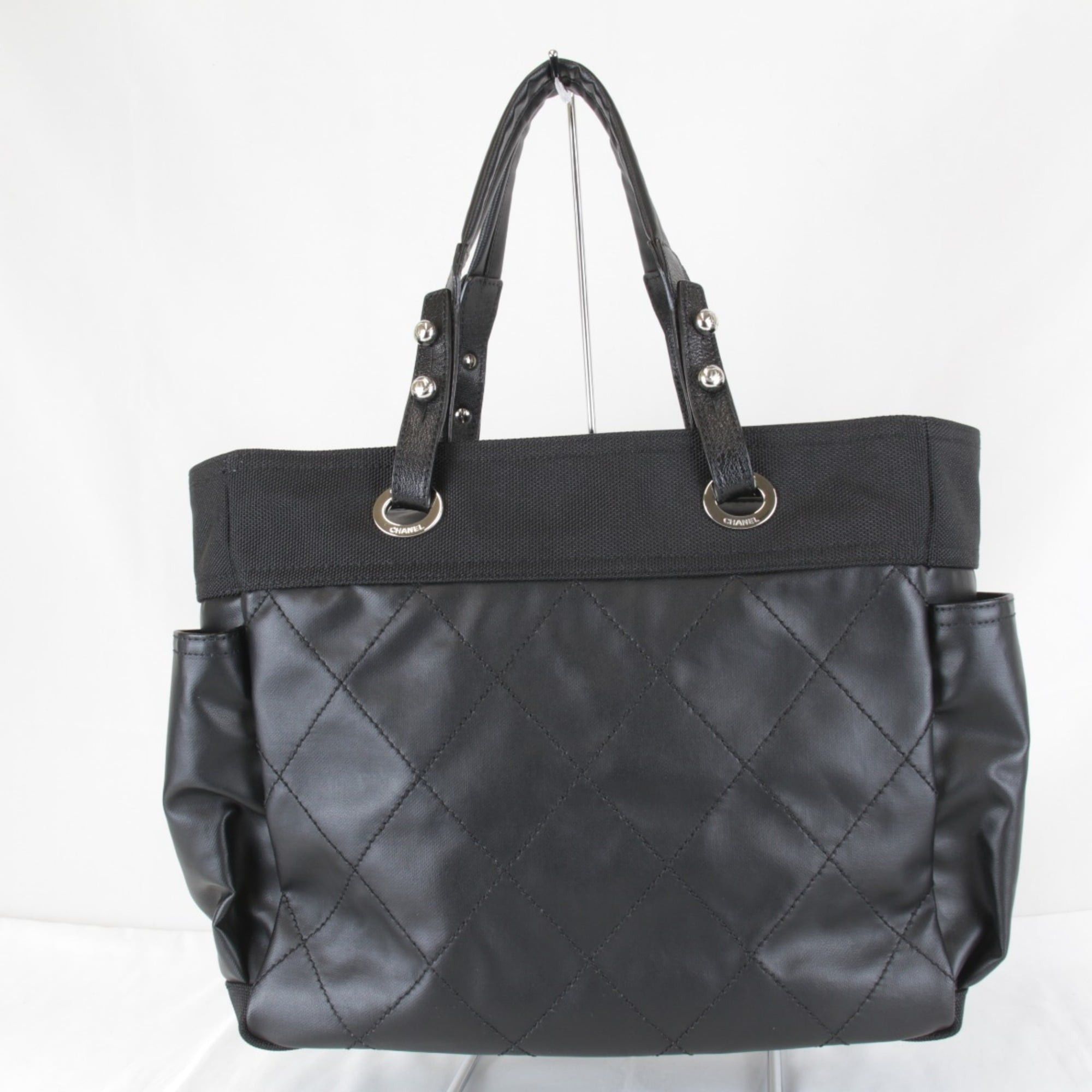 Chanel CHANEL A34210 Tote Bag, Canvas, Black, Women's Size ONE SIZE - 2 Thumbnail