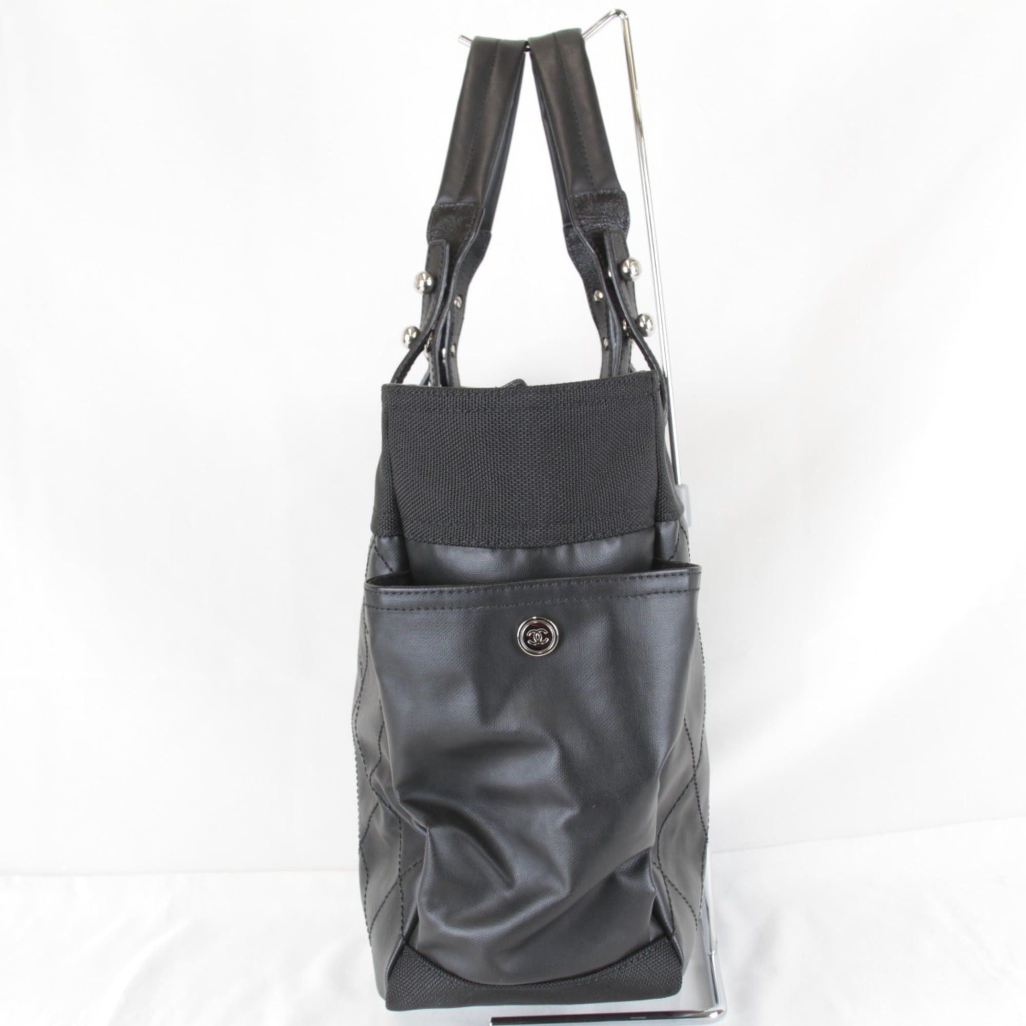 Chanel CHANEL A34210 Tote Bag, Canvas, Black, Women's Size ONE SIZE - 3 Thumbnail