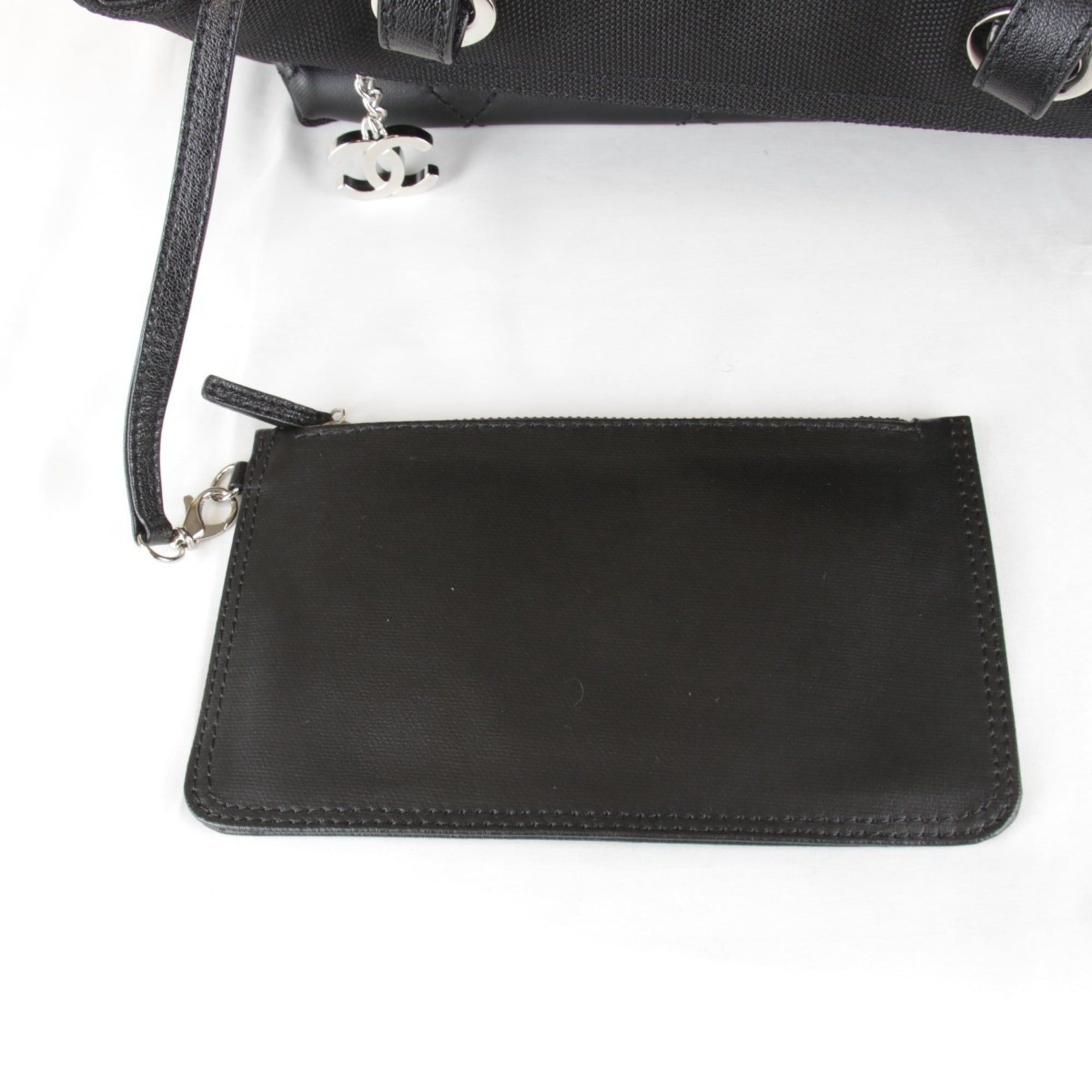 Chanel CHANEL A34210 Tote Bag, Canvas, Black, Women's Size ONE SIZE - 17 Thumbnail