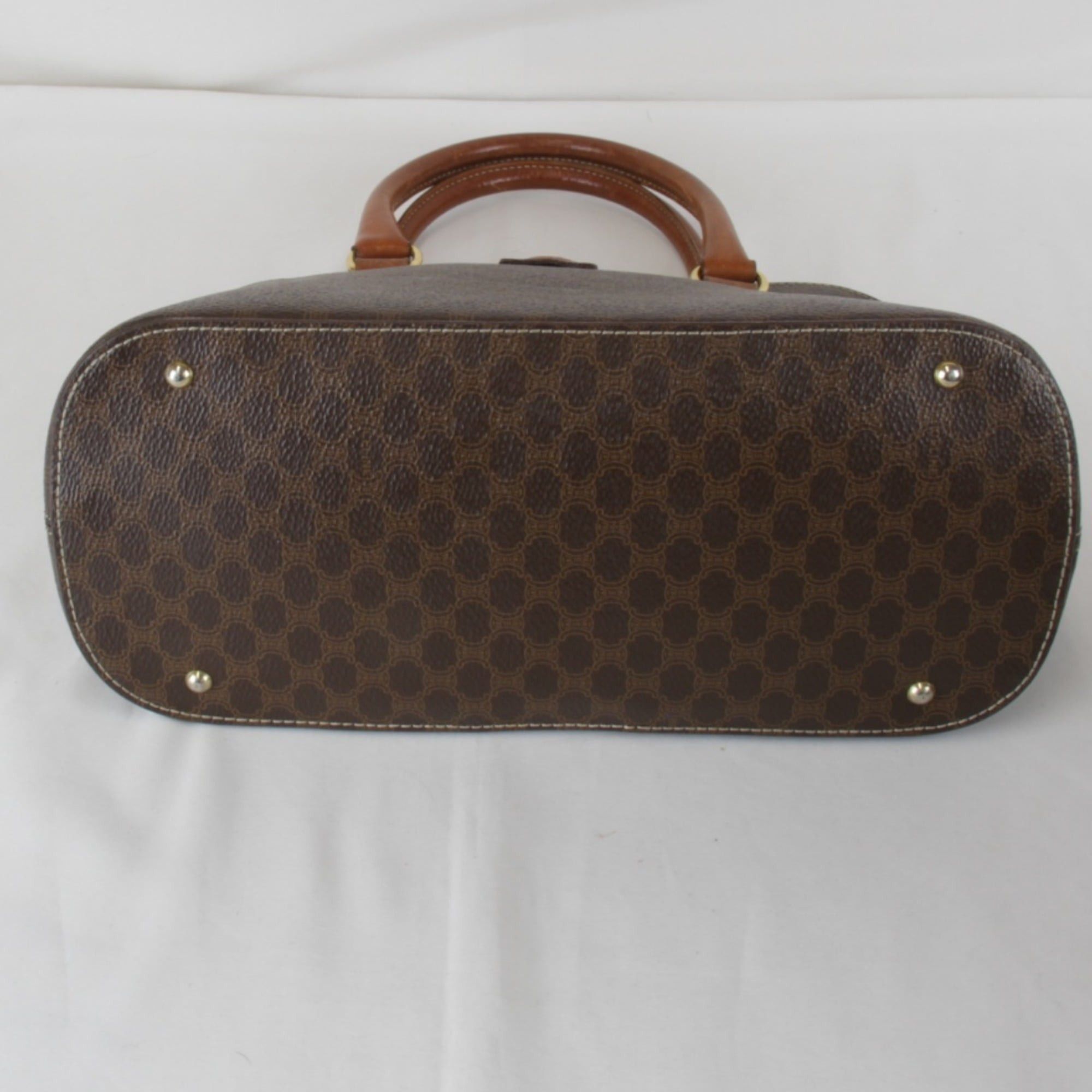 Celine CELINE Macadam Strap Handbag, Leather, Brown, Women's Size ONE SIZE - 5 Thumbnail