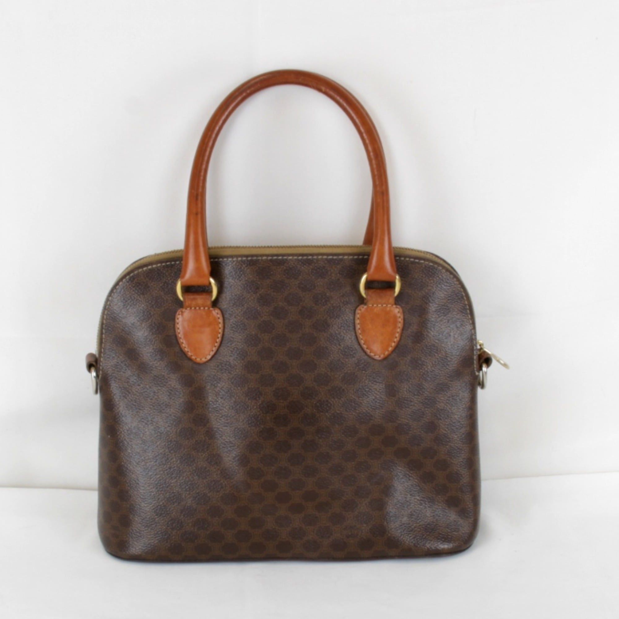Celine CELINE Macadam Strap Handbag, Leather, Brown, Women's Size ONE SIZE - 2 Thumbnail