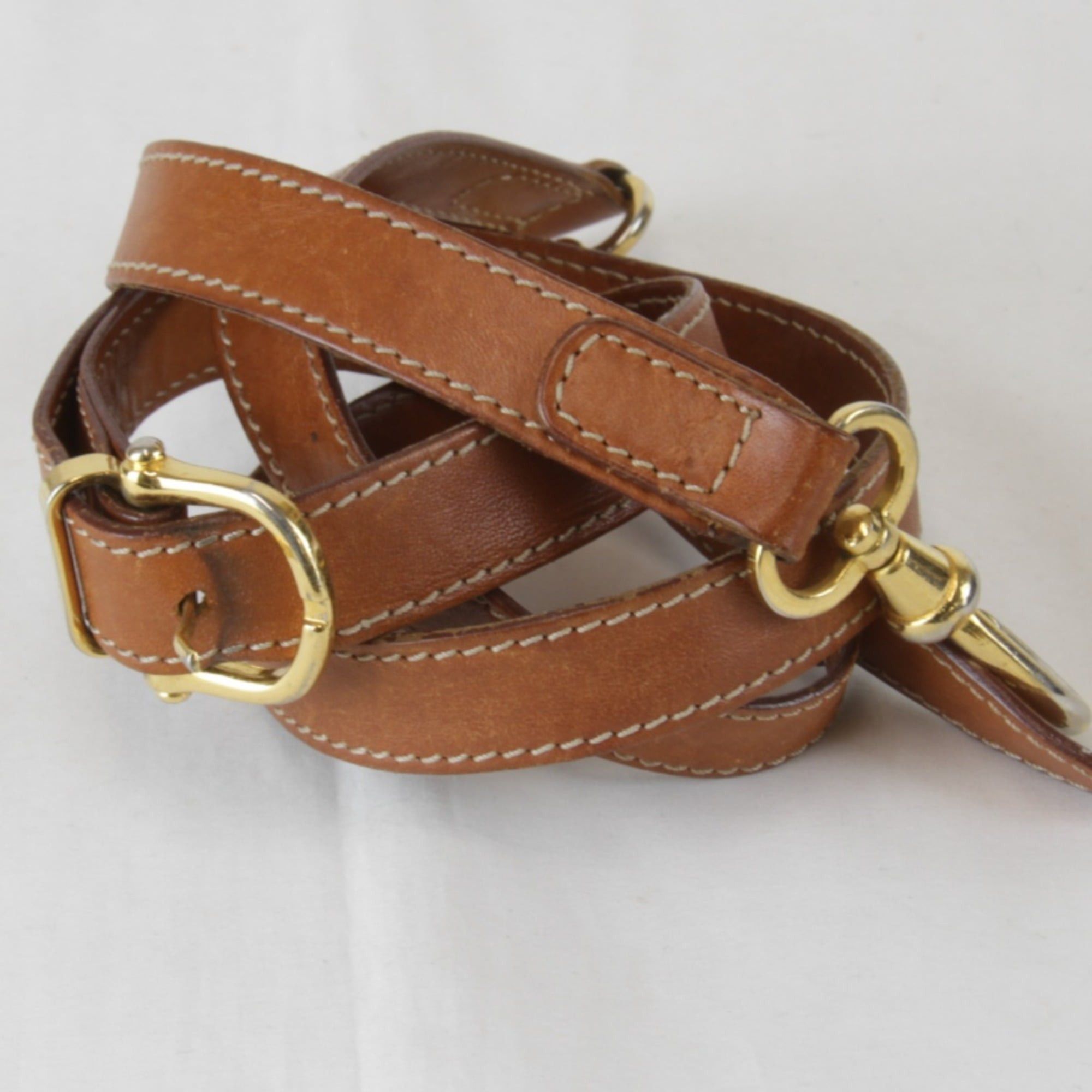 Celine CELINE Macadam Strap Handbag, Leather, Brown, Women's Size ONE SIZE - 13 Thumbnail