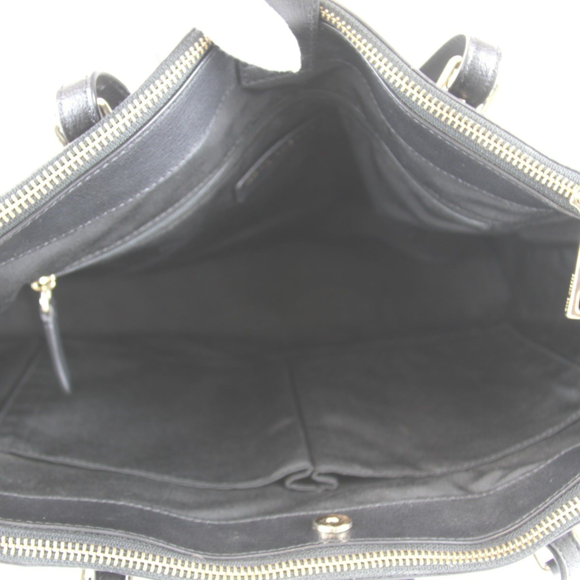 Marc Jacobs MARC JACOBS ASE4220 Leather Tote Bag, Black, Women's Size ONE SIZE - 6 Thumbnail