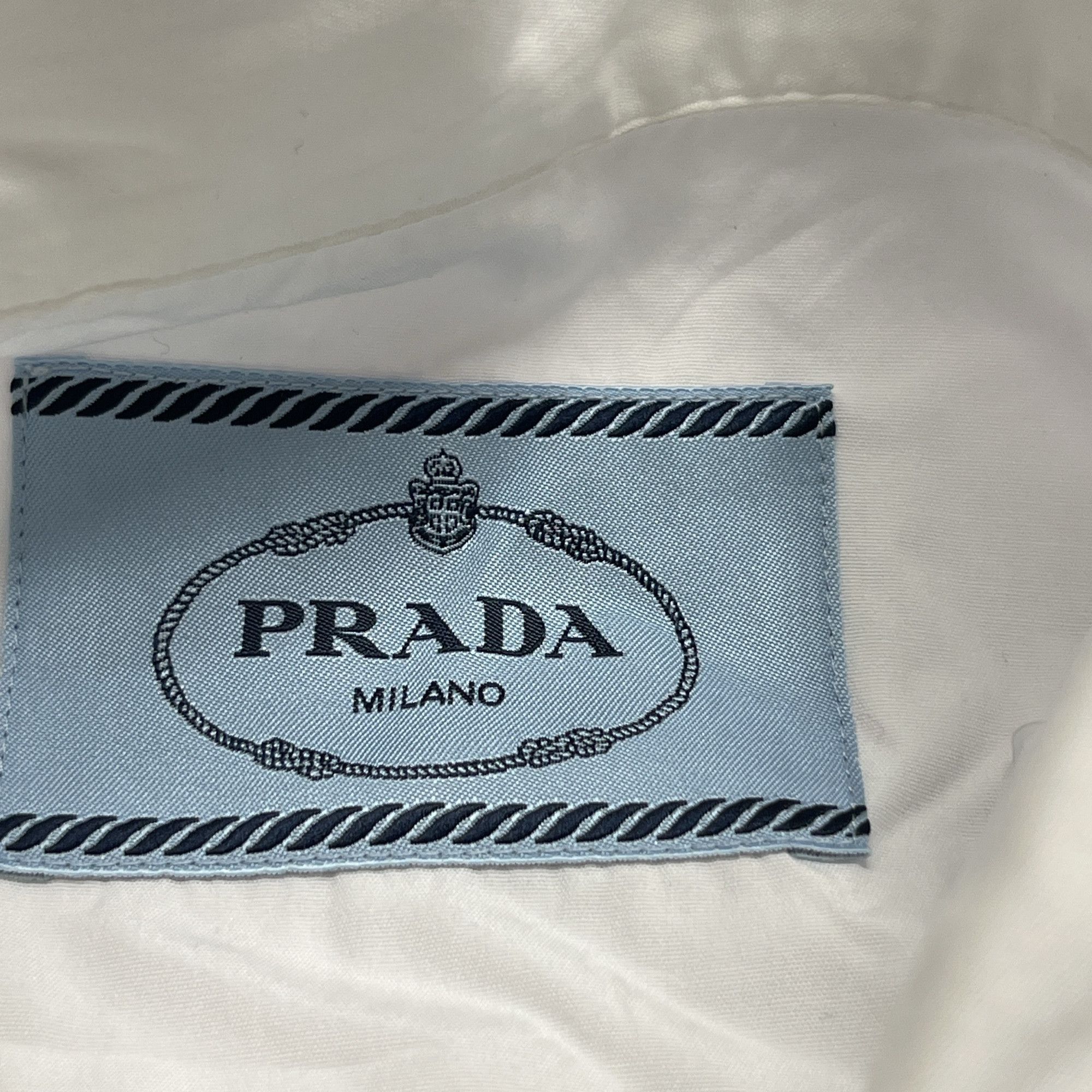Prada Prada Cotton Triangle Logo Shirt Size XXL Size US XXL / EU 58 / 5 - 3 Thumbnail