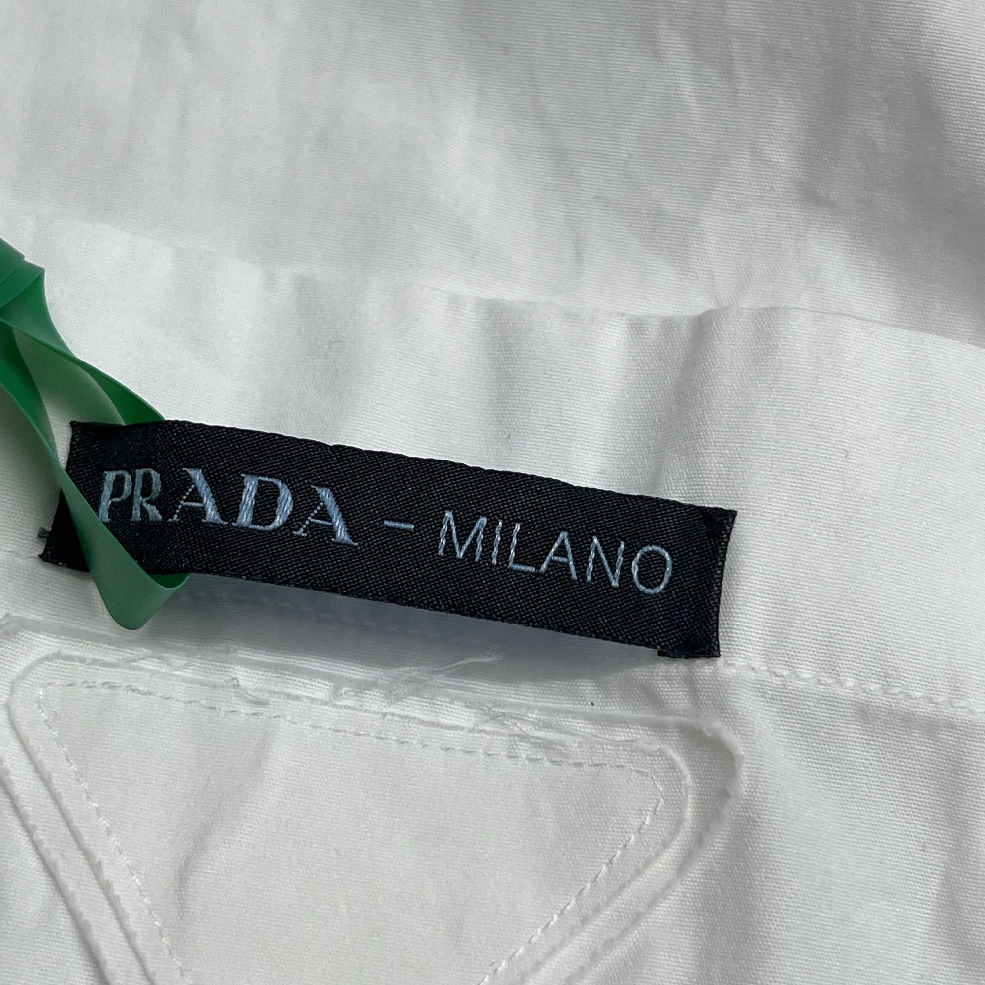 Prada Prada Cotton Triangle Logo Shirt Size XXL Size US XXL / EU 58 / 5 - 4 Thumbnail