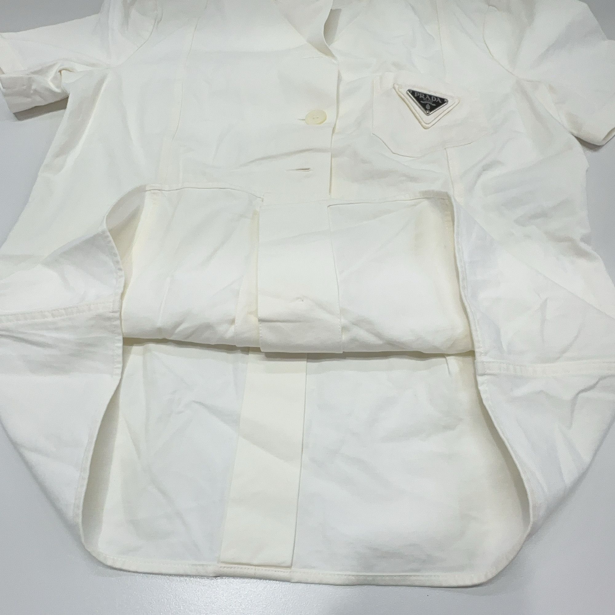 Prada Prada Logo Patch Button Up Shirt Size 42 Size M / US 6-8 / IT 42-44 - 9 Thumbnail