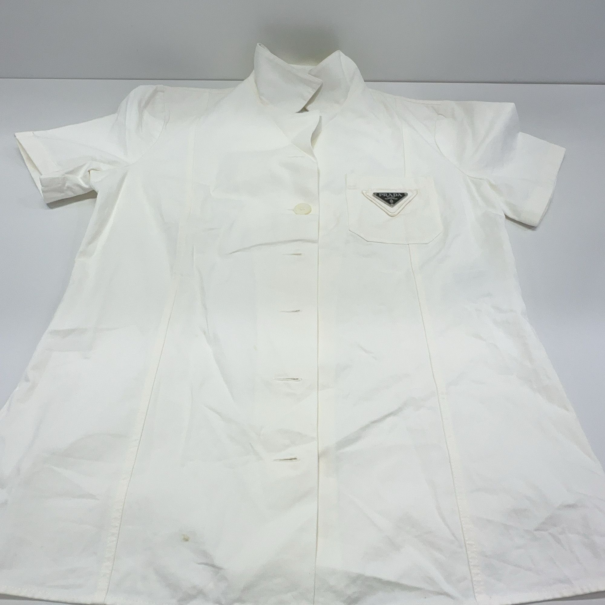 Prada Prada Logo Patch Button Up Shirt Size 42 Size M / US 6-8 / IT 42-44 - 8 Thumbnail
