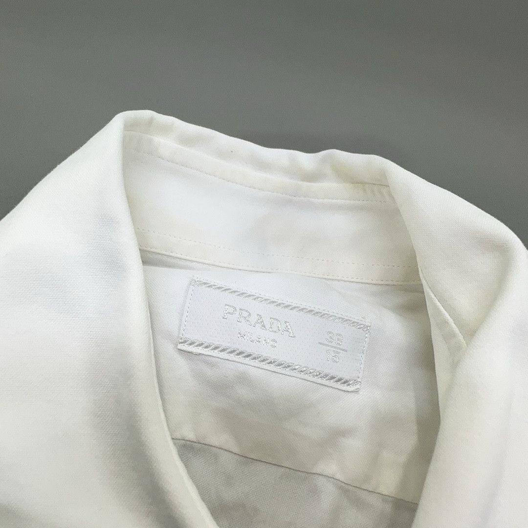 Prada Prada White Cotton Button Up Shirt Size 38 Size US S / EU 44-46 / 1 - 5 Thumbnail