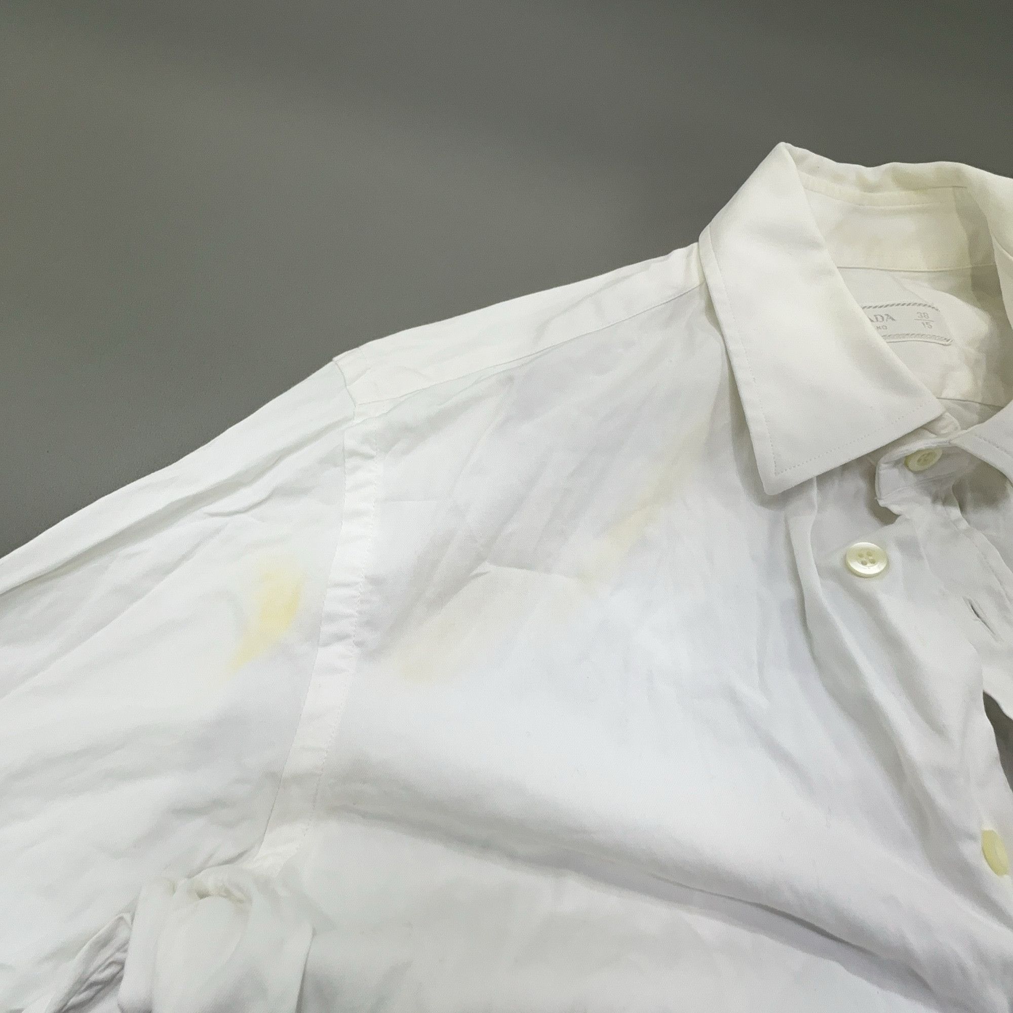 Prada Prada White Cotton Button Up Shirt Size 38 Size US S / EU 44-46 / 1 - 6 Thumbnail