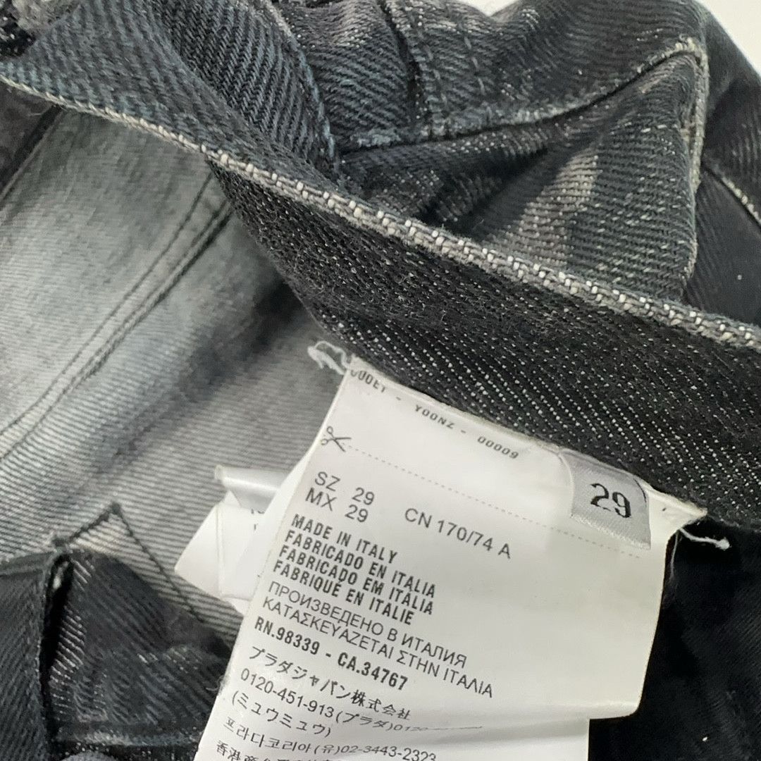 Prada Prada Distressed Black Denim Jeans Size 29 Size US 29 - 4 Thumbnail