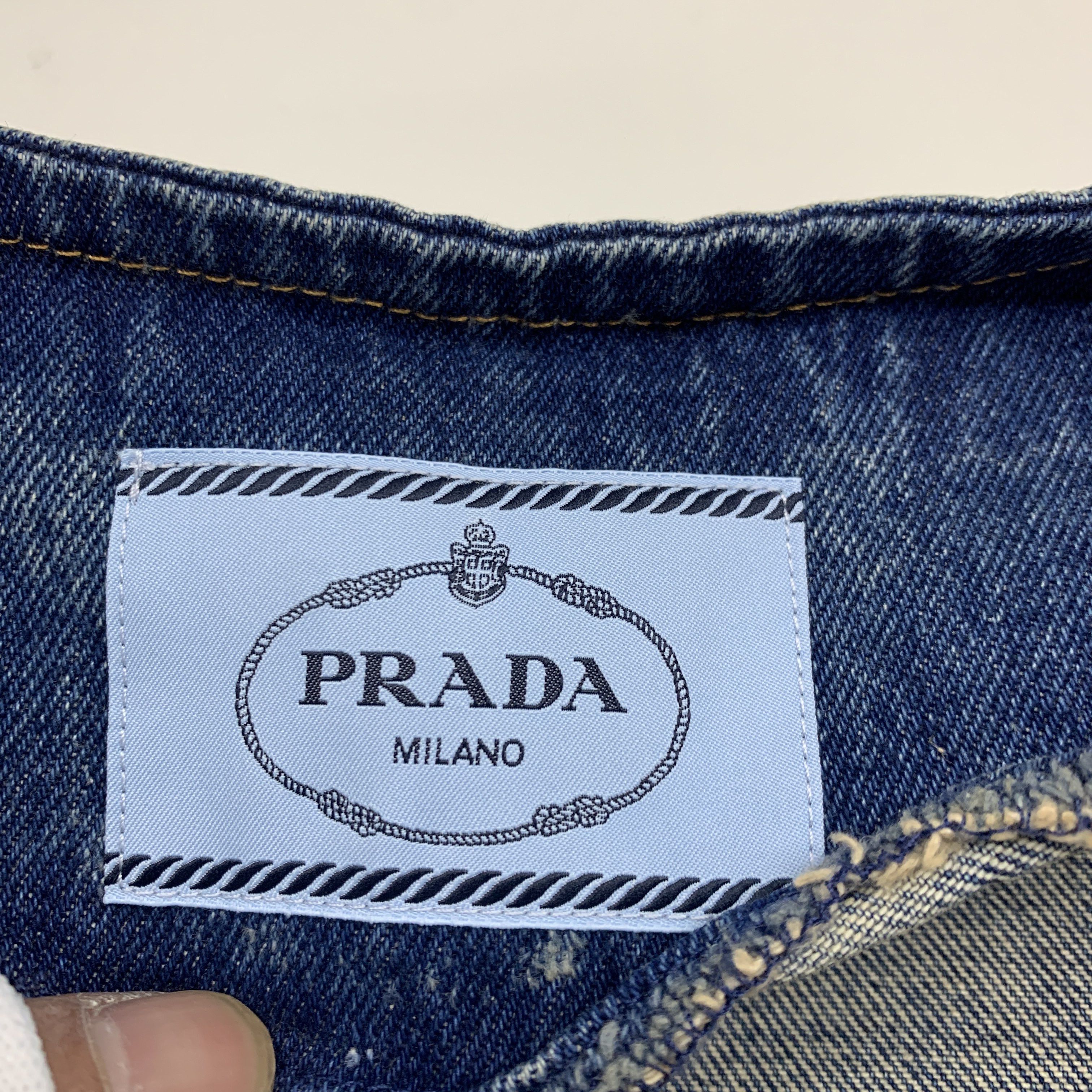 Prada Prada Triangle Logo Denim Jacket Size 36 Size XS / US 0-2 / IT 36-38 - 3 Thumbnail