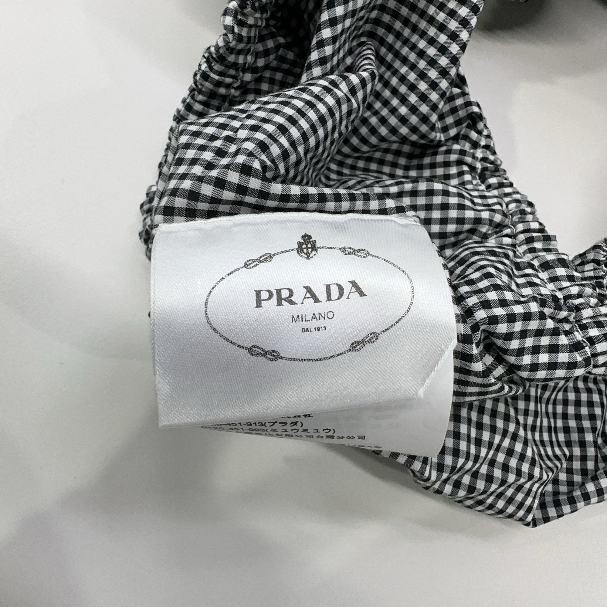 Prada Prada Gingham Cotton Crop Top Size 38 Size XS / US 0-2 / IT 36-38 - 5 Thumbnail
