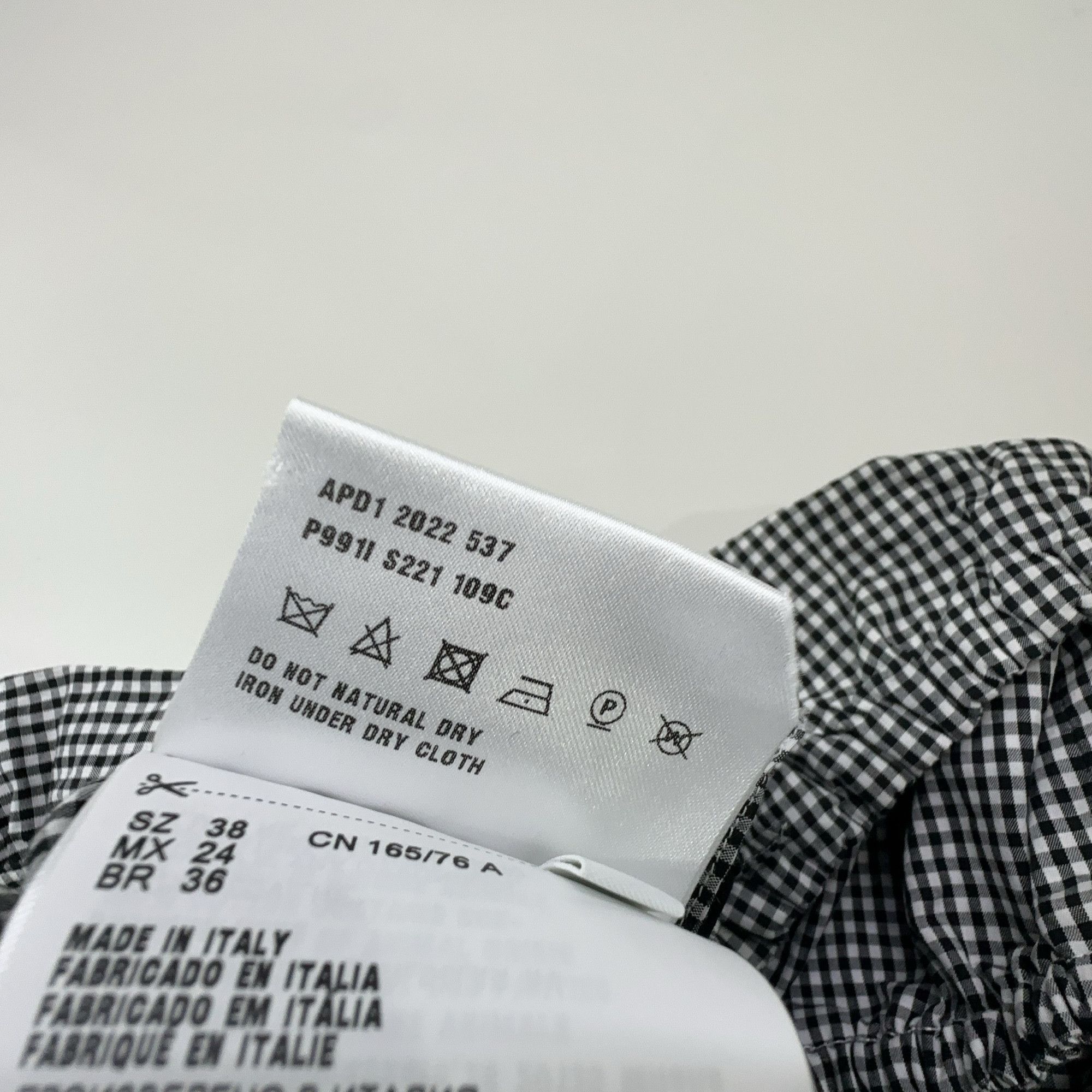 Prada Prada Gingham Cotton Crop Top Size 38 Size XS / US 0-2 / IT 36-38 - 3 Thumbnail