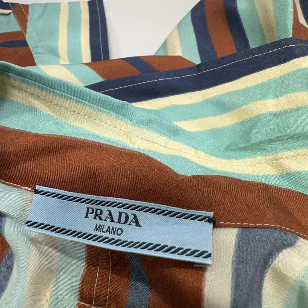 Prada Prada Striped Silk Jumpsuit Size 40 Size 27" / US 4 / IT 40 - 3 Thumbnail
