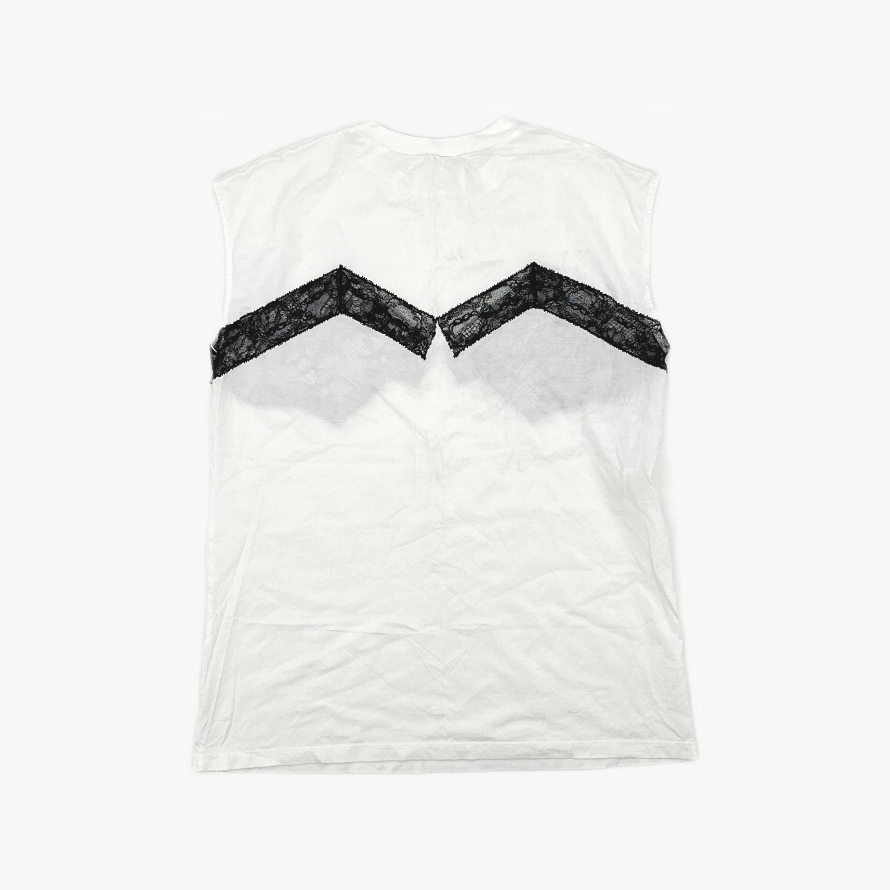 Maison Margiela Maison Margiela White Lace Trim Tank Top Size 40 Size S / US 4 / IT 40 - 2 Thumbnail