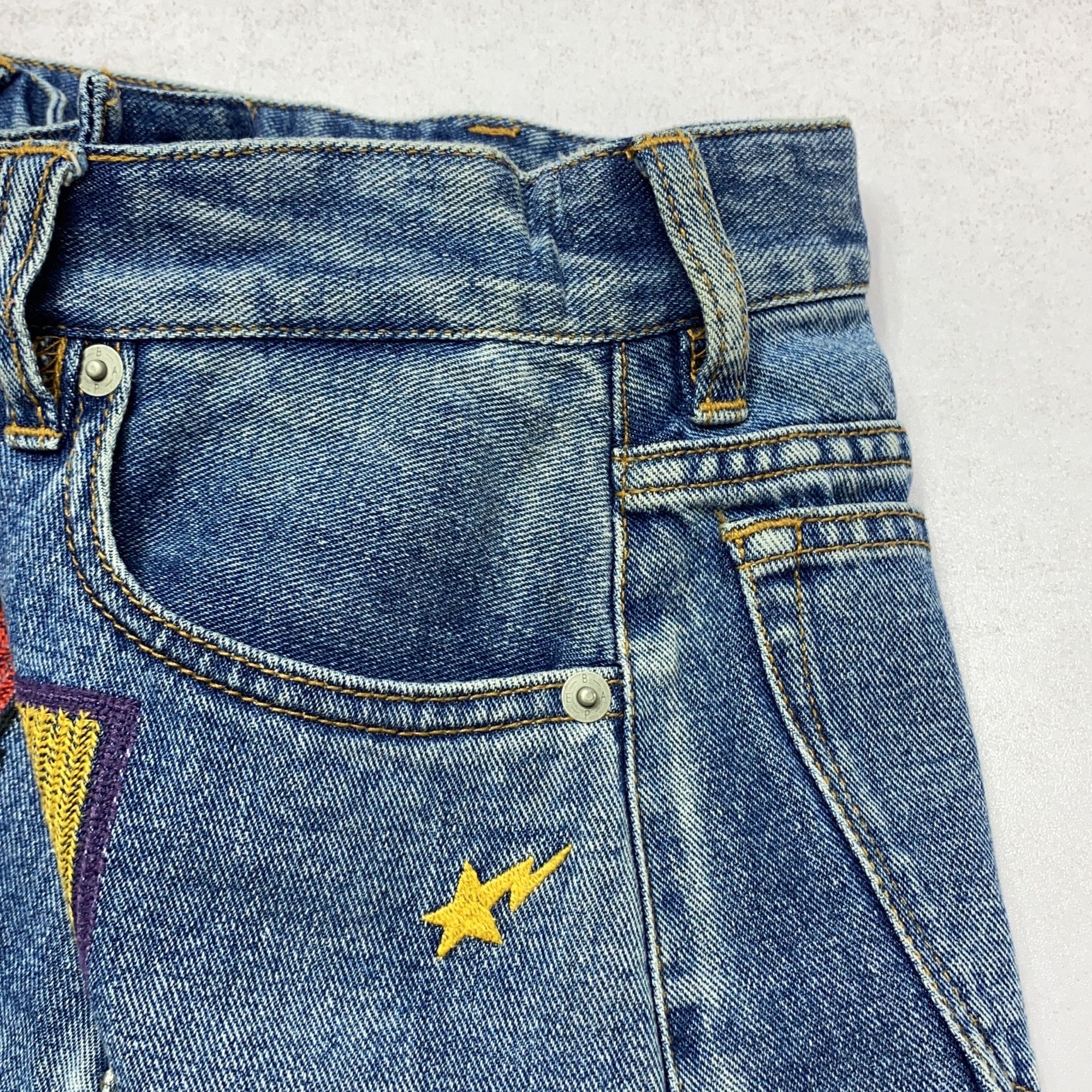 MM6 A Bathing Ape WGM Shark Denim Mini Skirt Size S Size 26" / US 2 / IT 38 - 6 Thumbnail