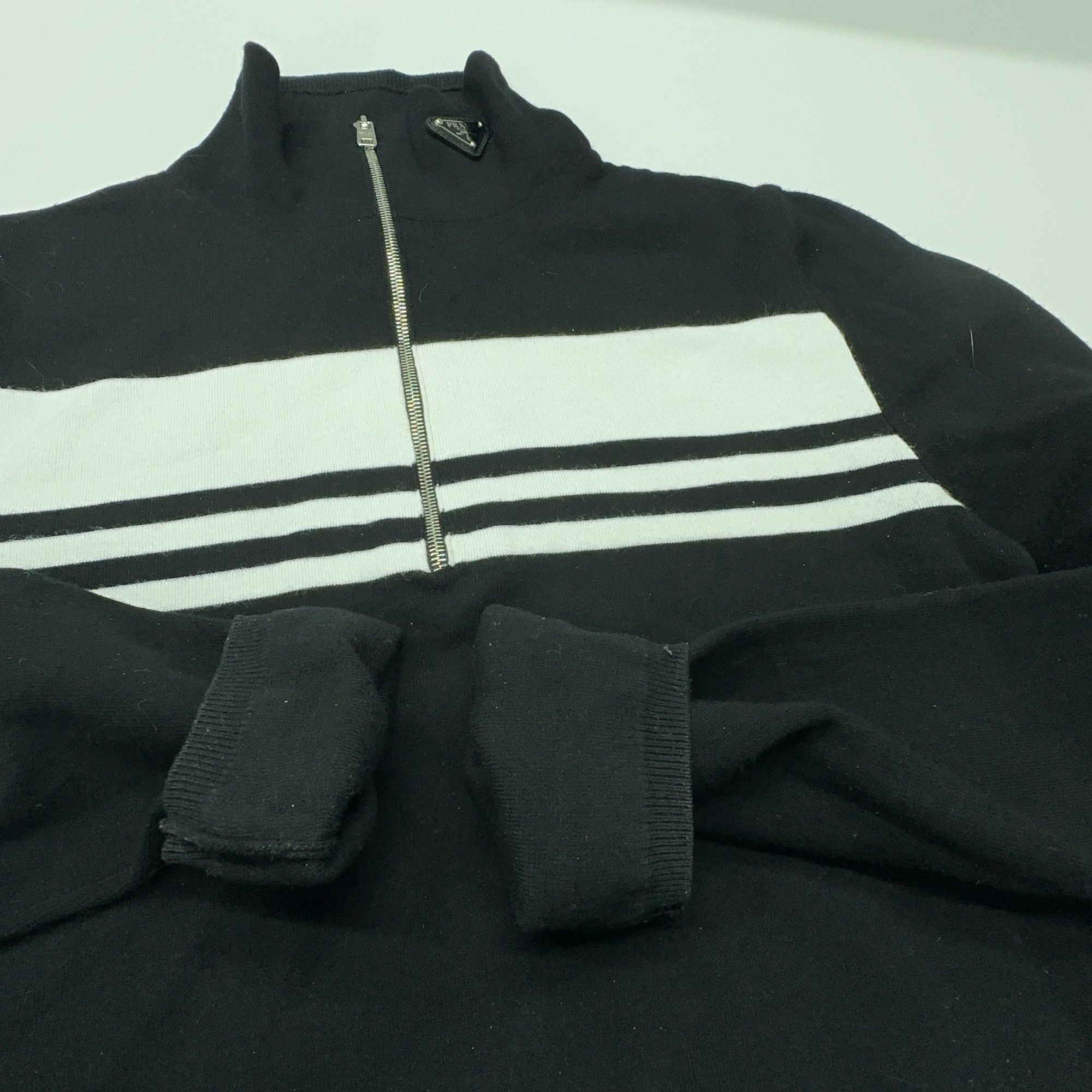 Prada Prada Striped Half-Zip Sweater Size 38 Size XS / US 0-2 / IT 36-38 - 11 Thumbnail