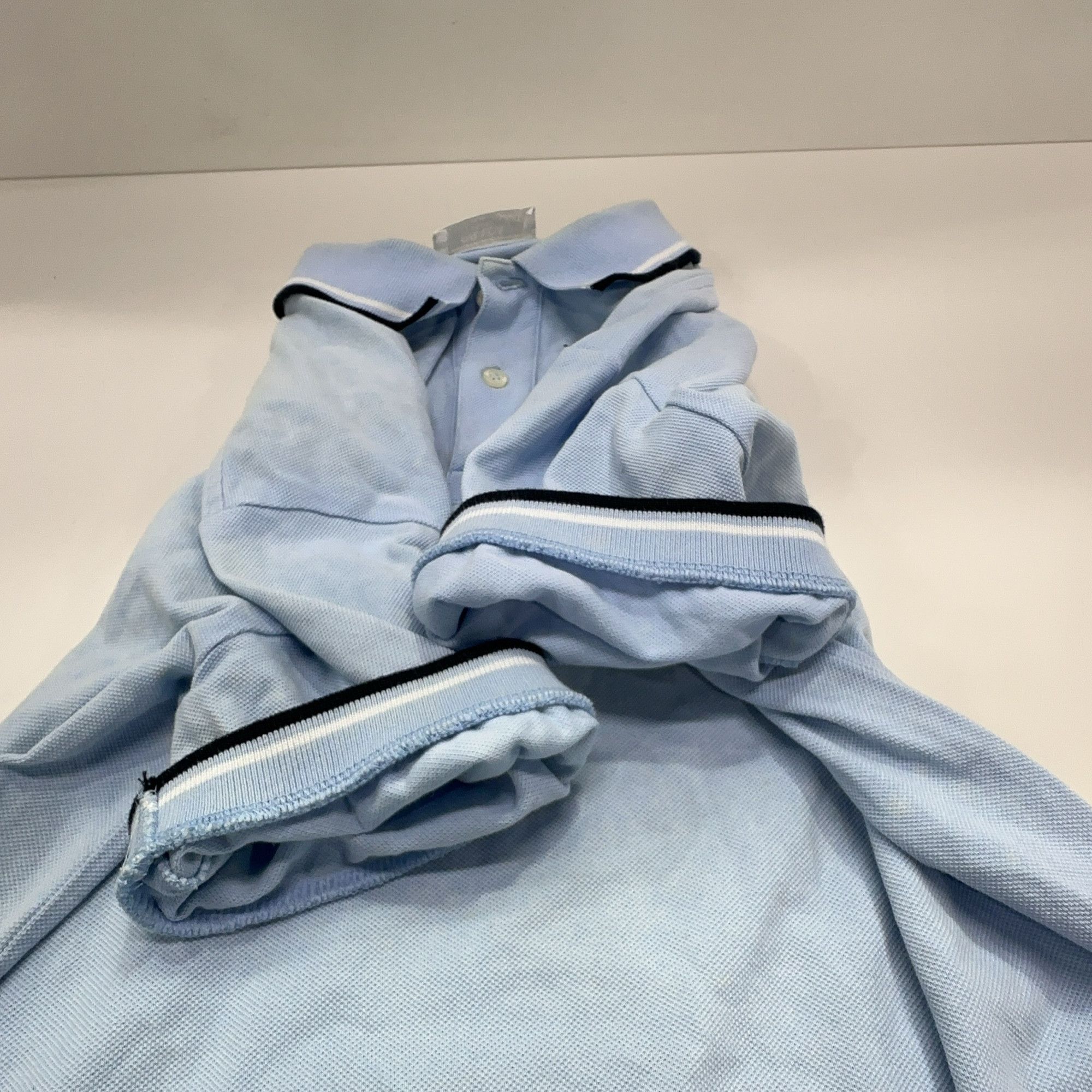 Prada Prada Blue Logo Patch Polo Shirt Size M Size US M / EU 48-50 / 2 - 10 Thumbnail