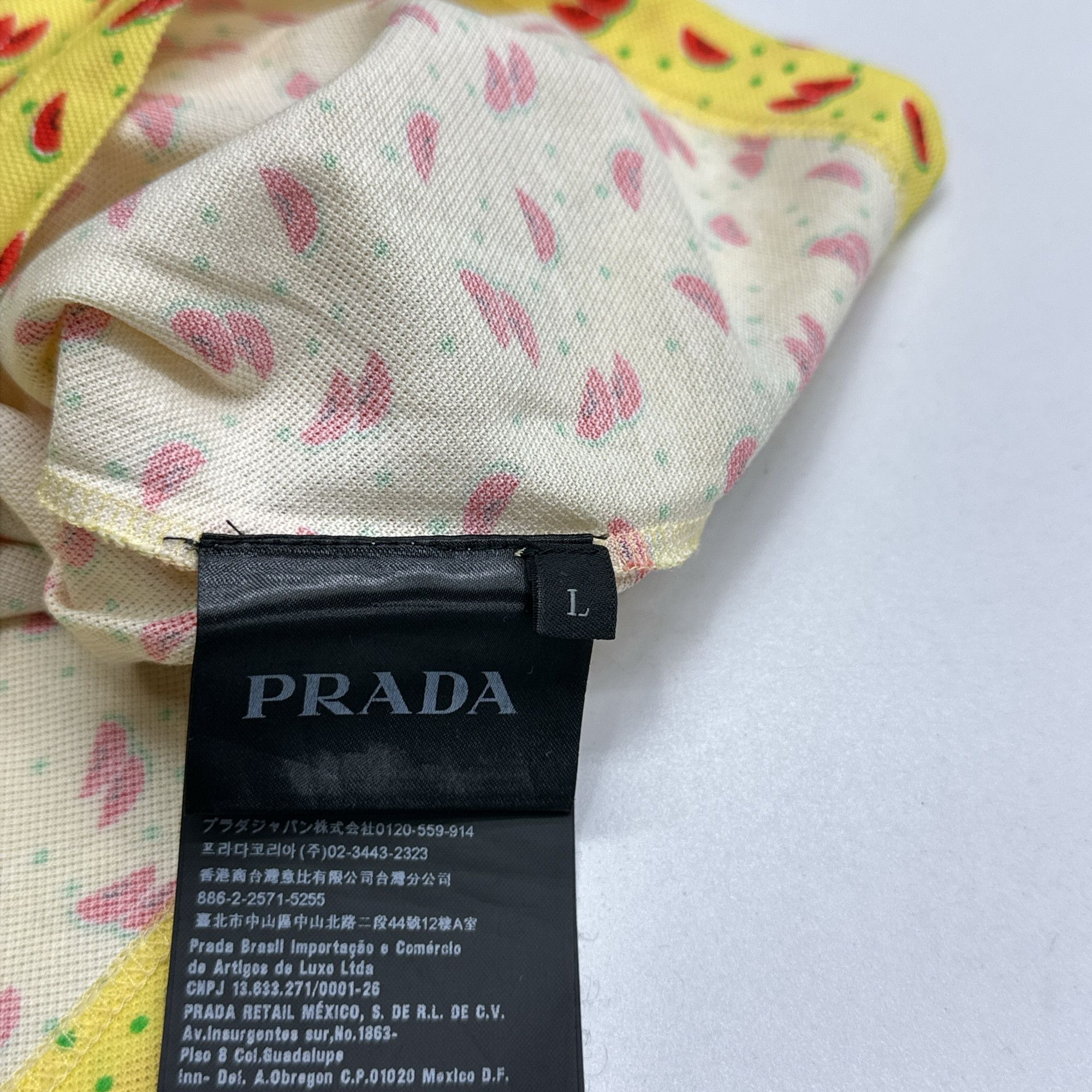Prada Prada Watermelon Print Polo Size L Size US L / EU 52-54 / 3 - 5 Thumbnail