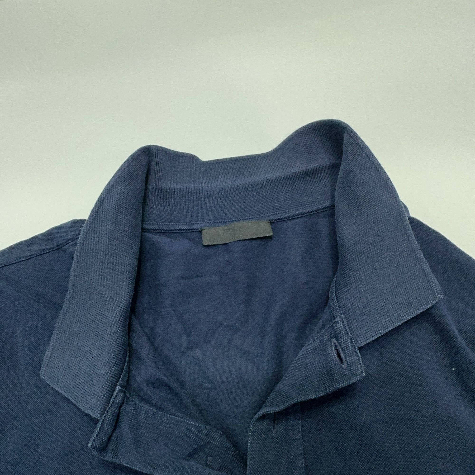 Prada Prada Navy Logo Polo Shirt Size XXL Size US XXL / EU 58 / 5 - 6 Thumbnail