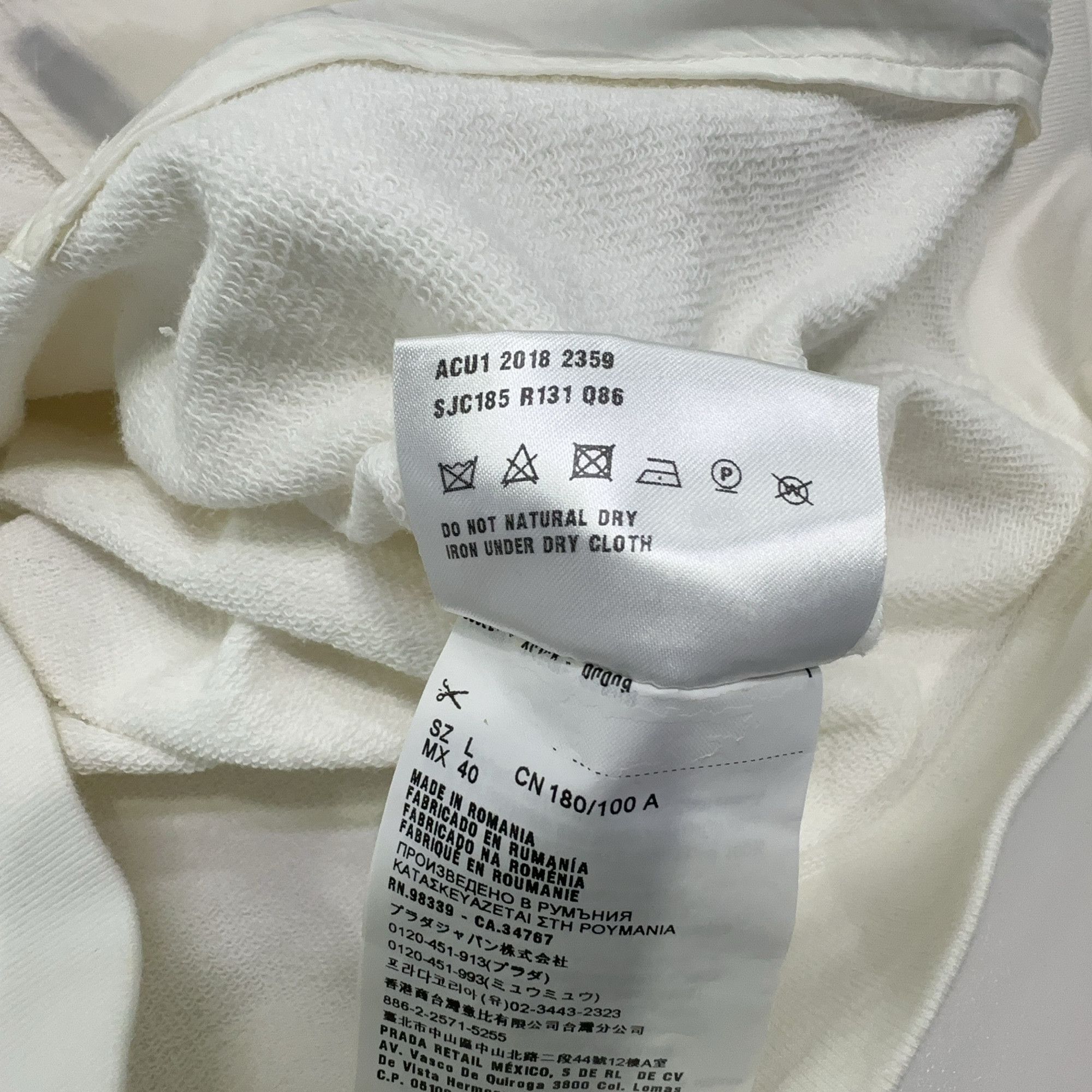 Prada Prada Logo Patch Zip Hoodie US L Size US L / EU 52-54 / 3 - 5 Thumbnail