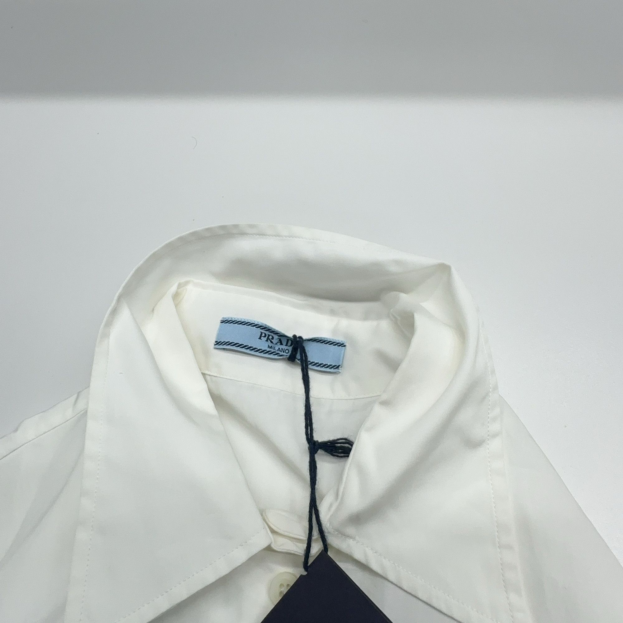 Prada Prada Embroidered Logo Button Up Shirt Size 38 Size XS / US 0-2 / IT 36-38 - 7 Thumbnail